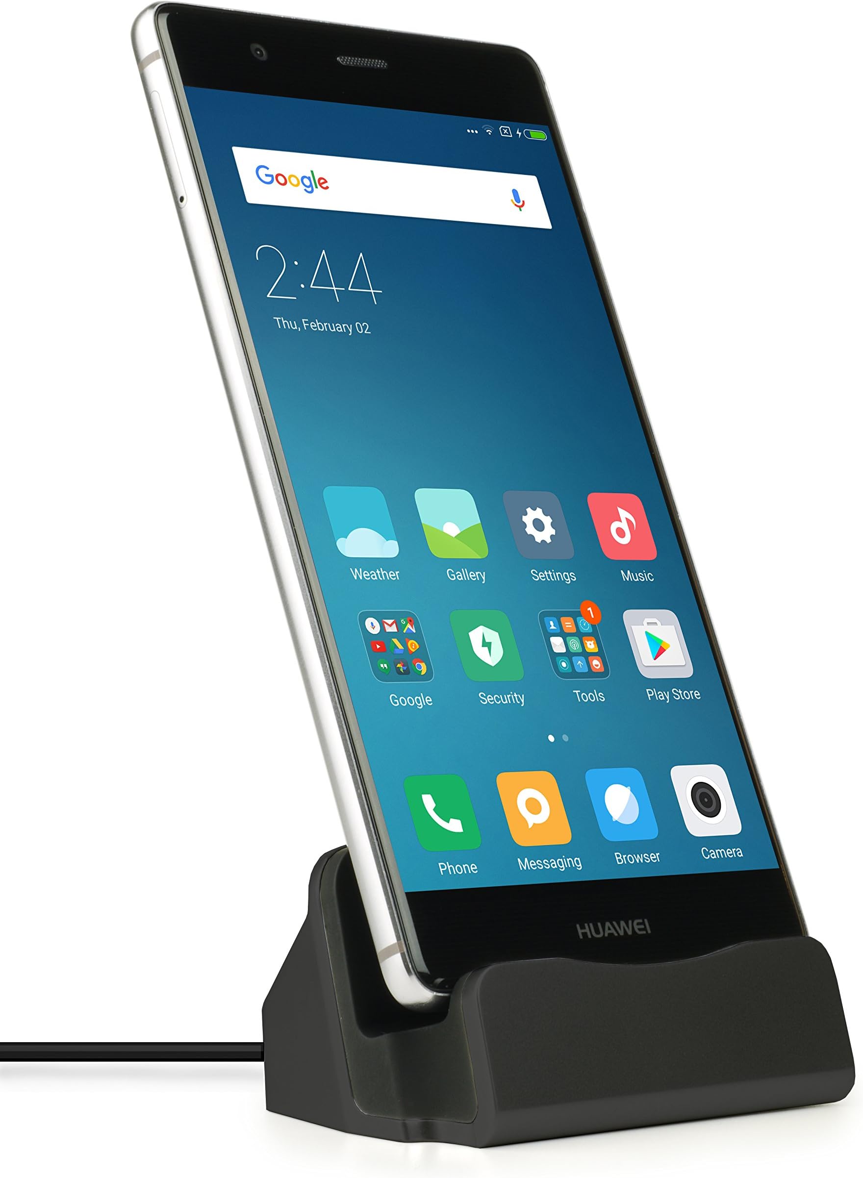 K-S-Trade Compatible avec Oppo A74 5G Station Charge d'accueil Base De Chargeur Dock Chargement Connecteur USB Type-C Support Montage Stand Noir