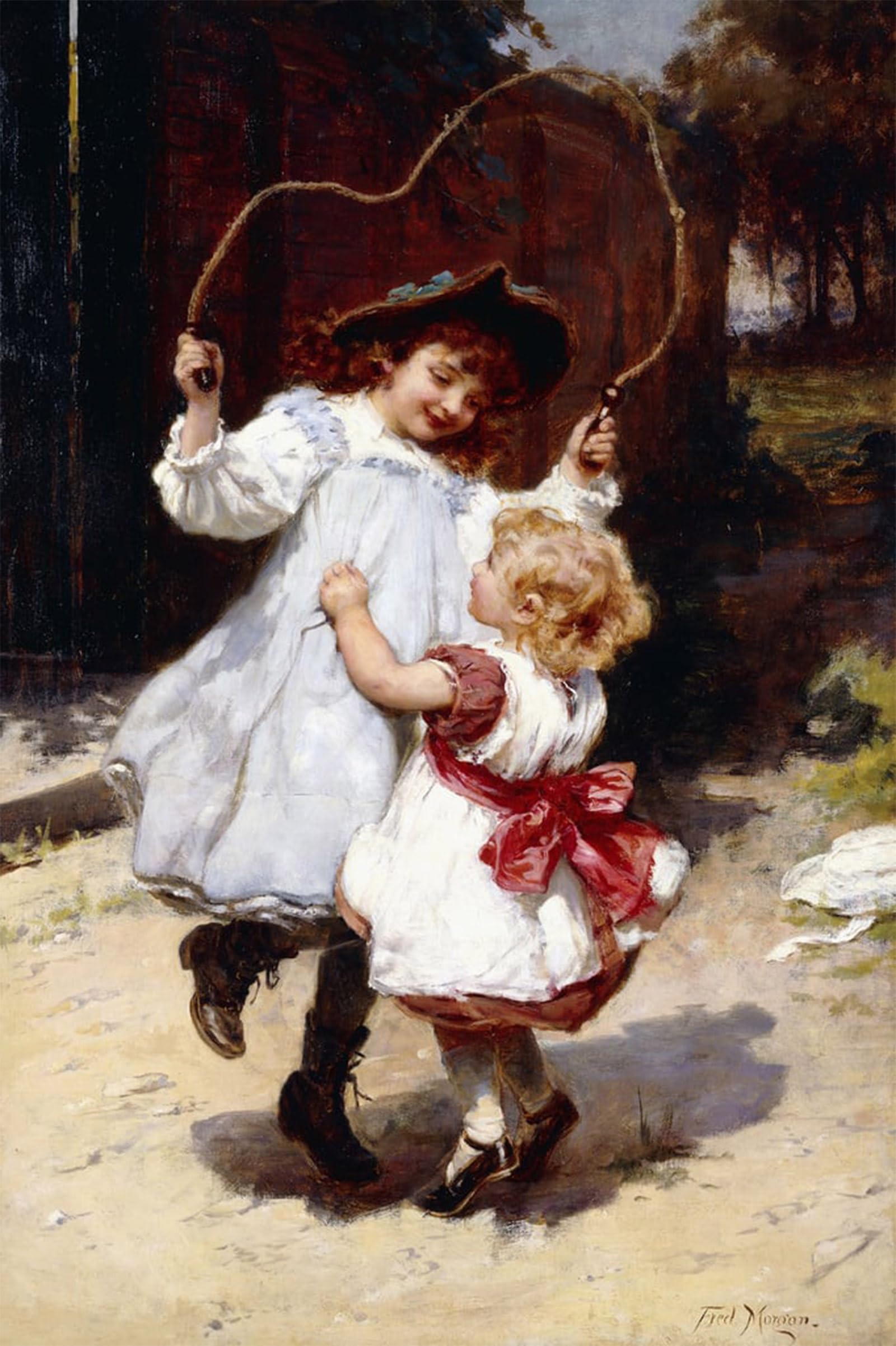 ARTXLXXBN Famous Prints Artwork Pictures Poster Painting Art Skipping by Frederick Artwork Landscape Pictures for Home Decor 60x90cm