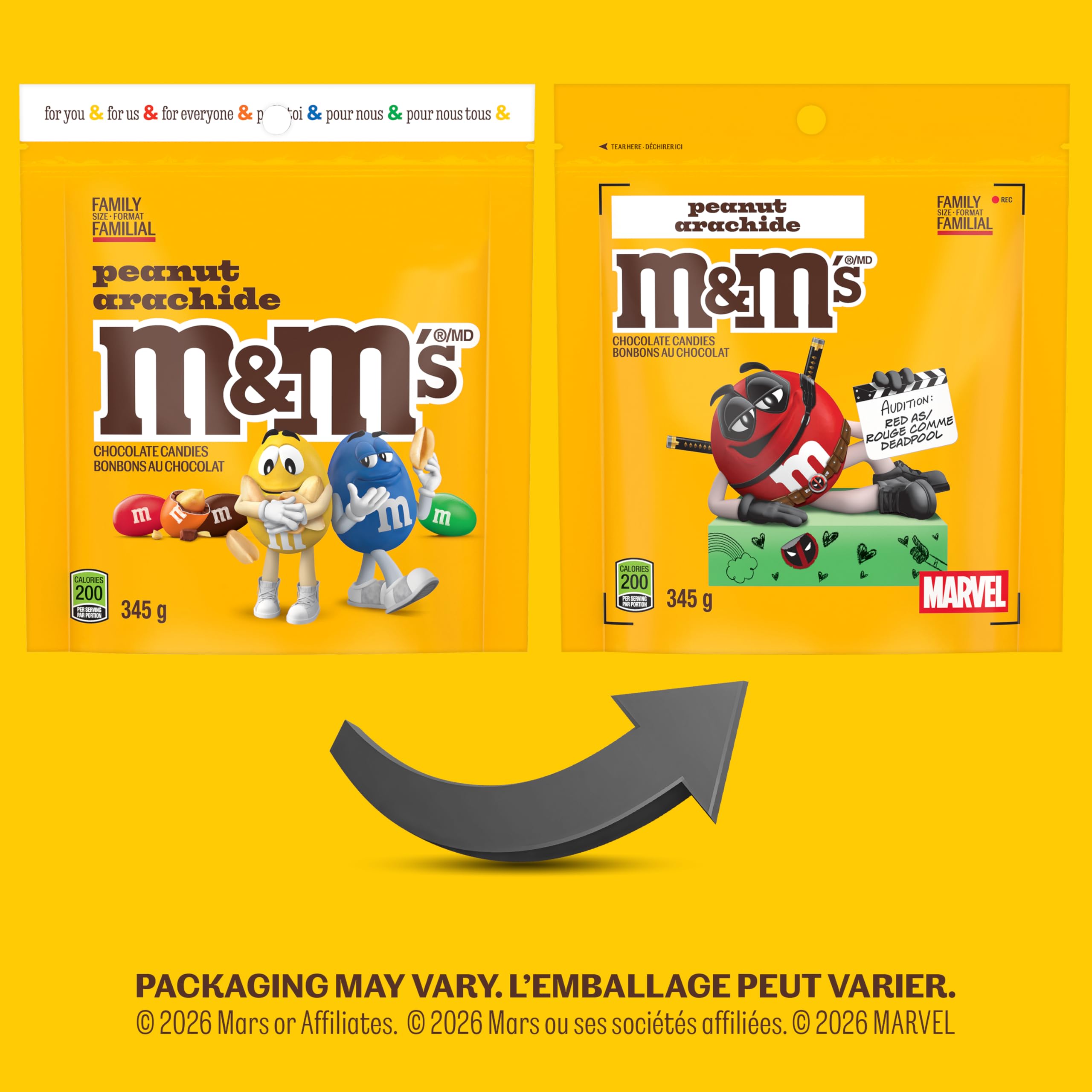 M&M's Marvel Limited Edition Peanut Milk Chocolate Candy, Family