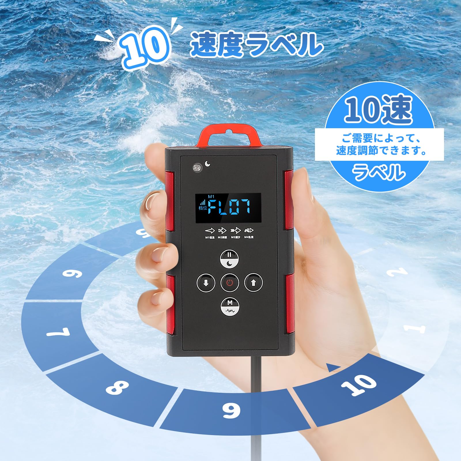 Amazon.co.jp: Poafamx 水流ポンプ 65W 吐出量：30000L/H 適用の海水