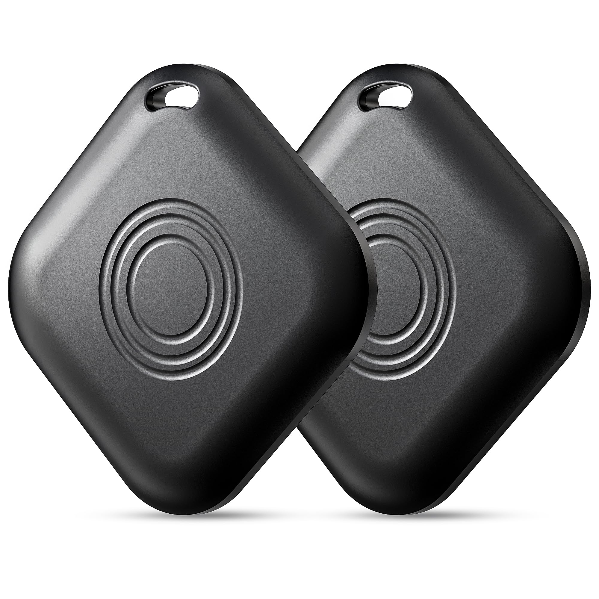 Air Tracker Tags-2 Pack Tracker Tag Work with Apple Find My (iOS 14.6 Above Only) Item Finders Smart Tag for, Backpack, Key, Luggage.etc. (Black, 2 Pack)