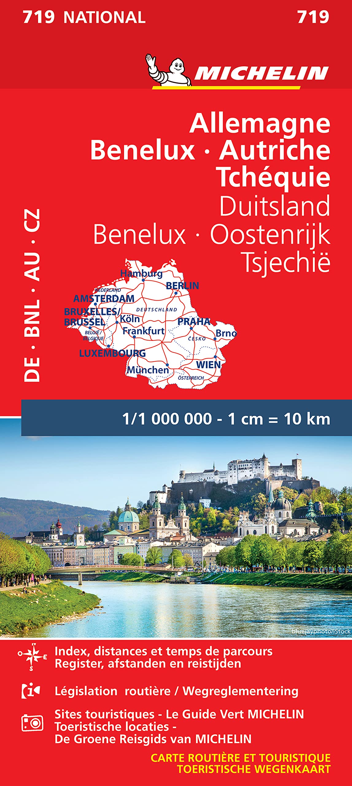 Germany / Benelux / Austria/Czech (719): Wegenkaart Schaal 1: 1.000.000 (National)