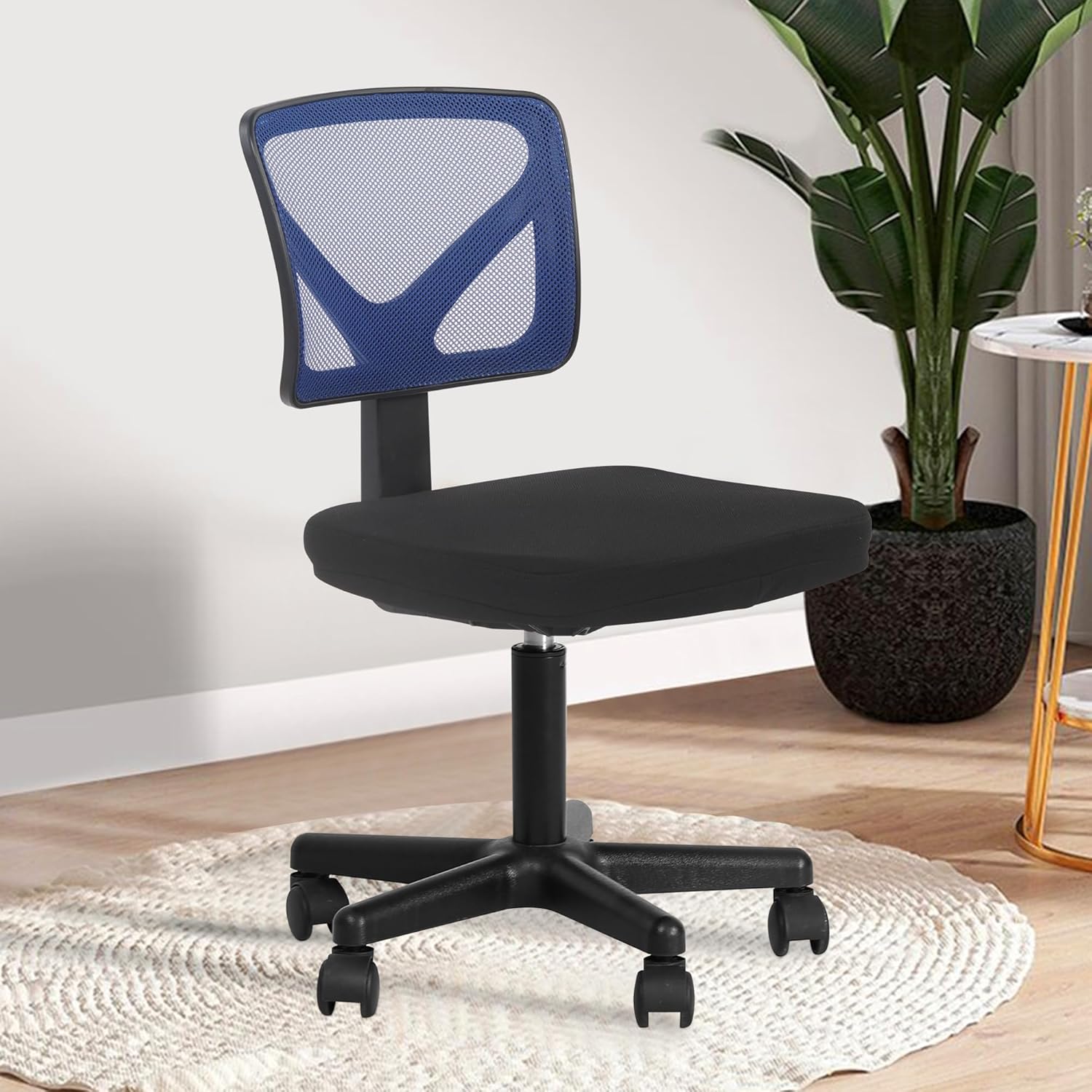 Ergonomic Armless Office Desk Chair Mesh Computer Chair