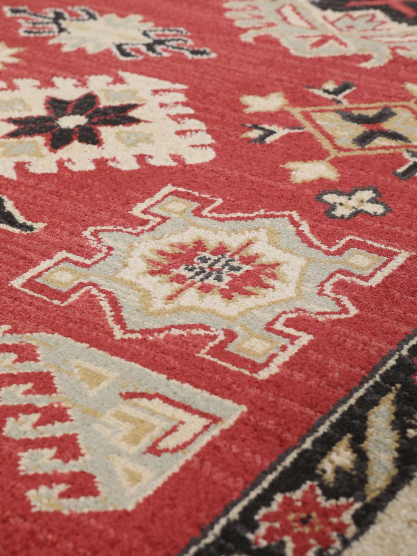 RugVista Shirvan Kazak, Tappeto, Orientali, 200 x cm, Quadrata, Pelo medio, Soggiorno, Sala da pranzo, Camera letto, Lavabile solo a secco, oeko_tex_100, Rosso/Beige