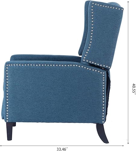 Miniatura 9 de Silla reclinable individual con respaldo empujable, sistema de pie de doble función de 27 pulgadas de ancho, silla manual para oficina, estudio,