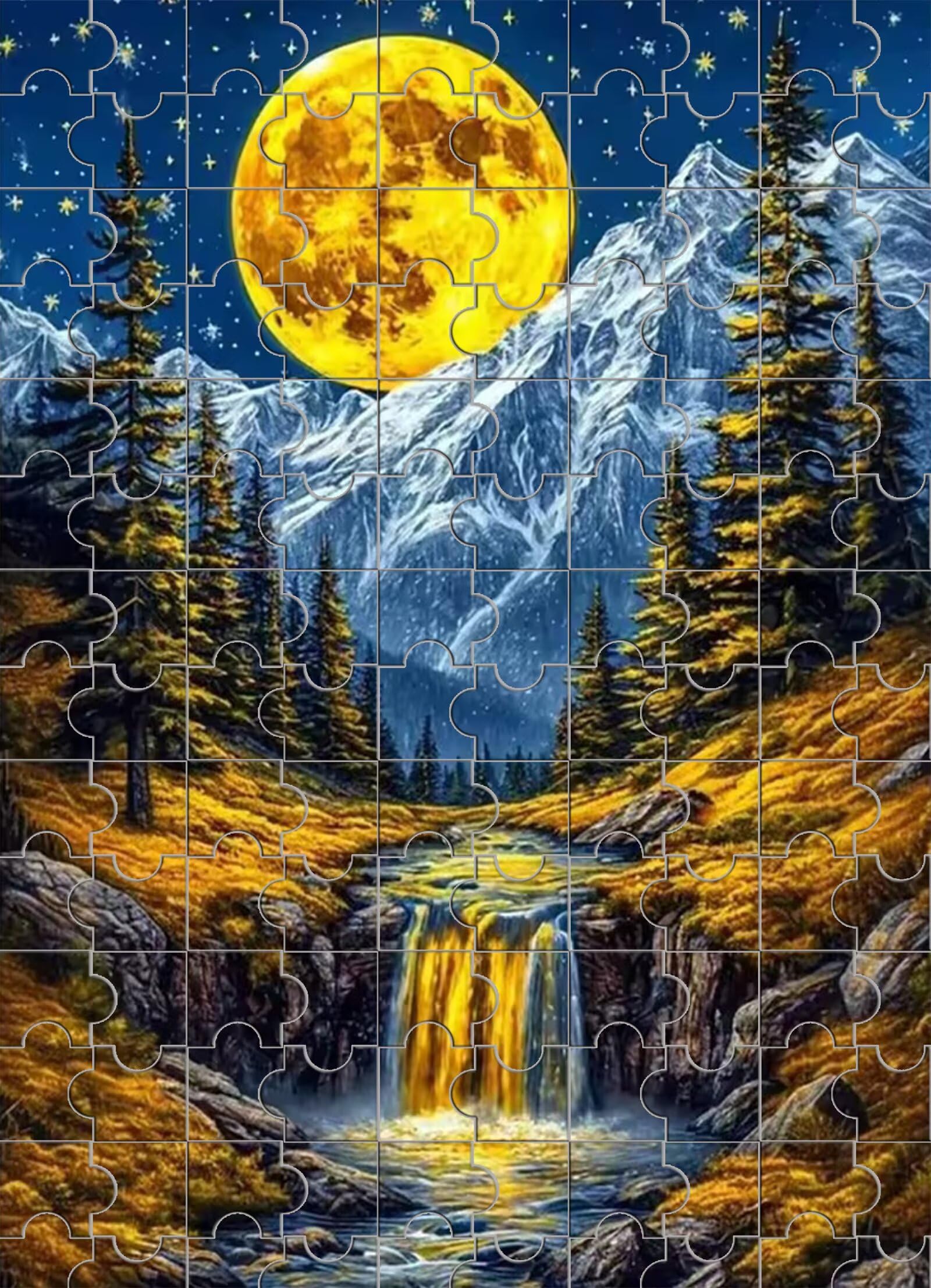 Montagna della Luna Dorata Puzzle 2000 Pezzi 100x70 cm Puzzle Fai da te,Intrattenimento Creativo - Puzzle Per Adulti E Tutta La Famiglie