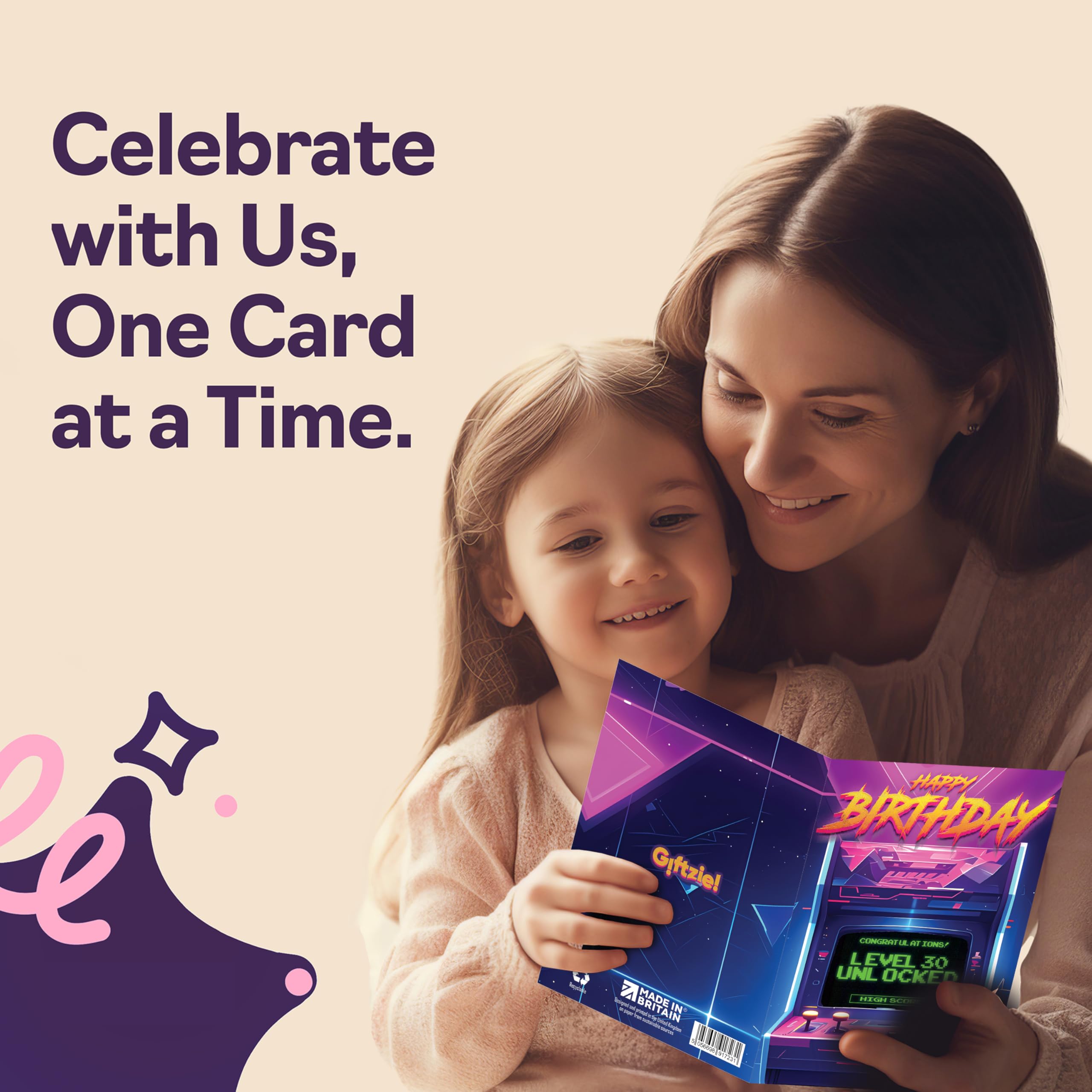 Amazon.com : Giftzie 30th Gamer Birthday Cards for Men Women