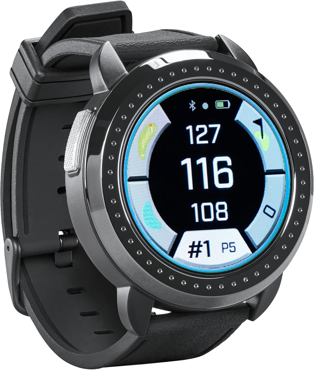 Bushnell Golf iON Elite GPS Watch – Color Touchscreen, Slope‑Adjusted Yardages, 38,000+ Courses, Shot Tracker, USB‑C, Magnetic Charger