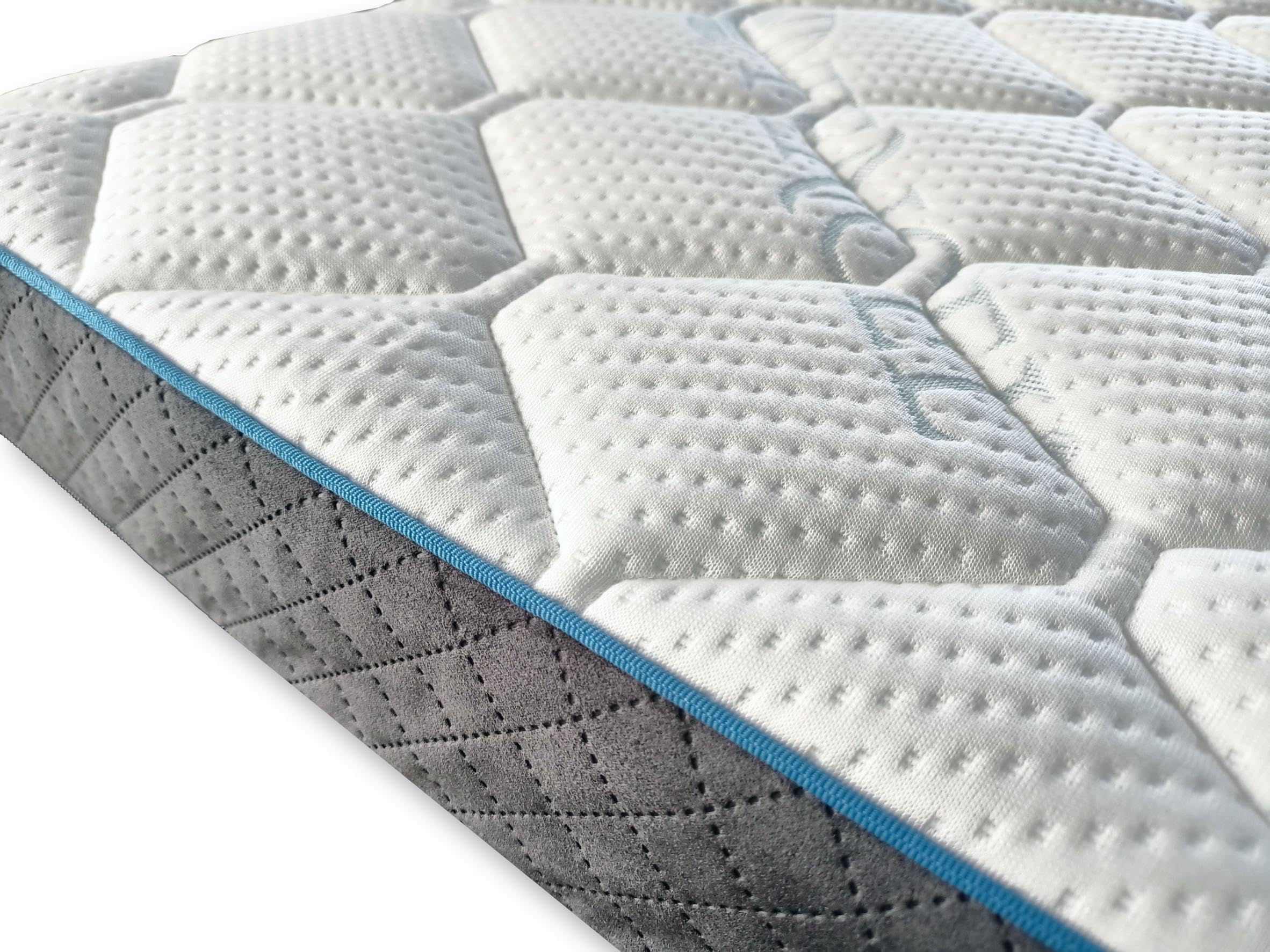 Matratze für VW T5 T6 T6.1 California Coast/Ocean/Comfortline, 9x115x195 cm, Tencel Lyocell Bezug, Schlafauflage Klappmatratze, Kaltschaum, Härtegrad H3
