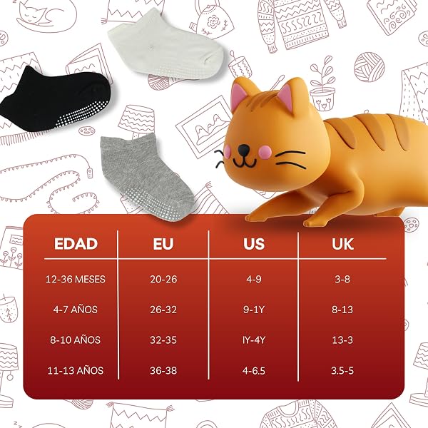 POPYS® Calcetines antideslizantes de Algodón para Niños Multicolor | Calcetines para Niños y Niñas para todo tipo de actividades - 3