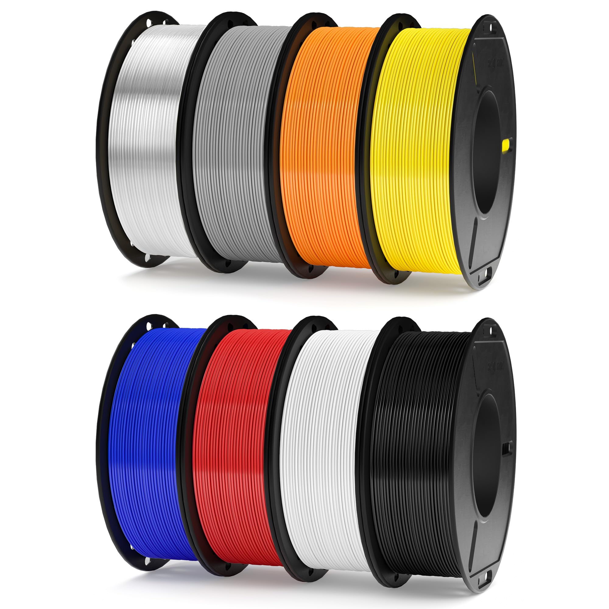 ELEGOO Rapido Filamento PETG, 1,75 mm, Multicolore Set da 8 bobine da 250 g, 30-600 mm/s, Filamento per Stampante 3D PETG, precisione dimensionale +/- 0,02 mm adatto per stampanti 3D FDM
