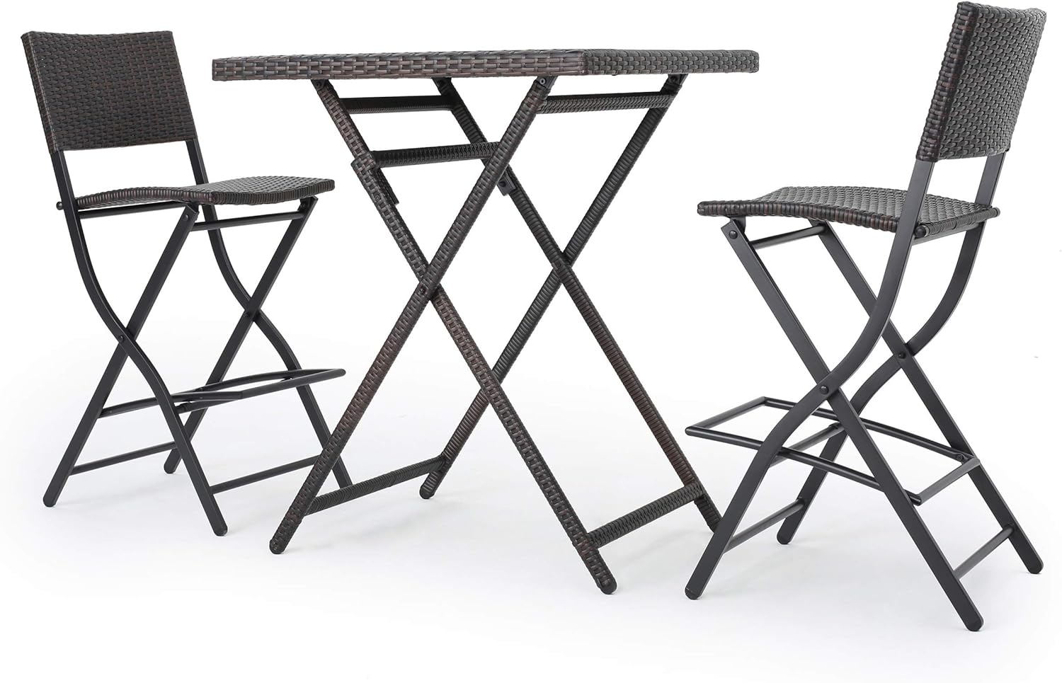 Christopher Knight Home Margarita Outdoor Wicker Bar Set, 3