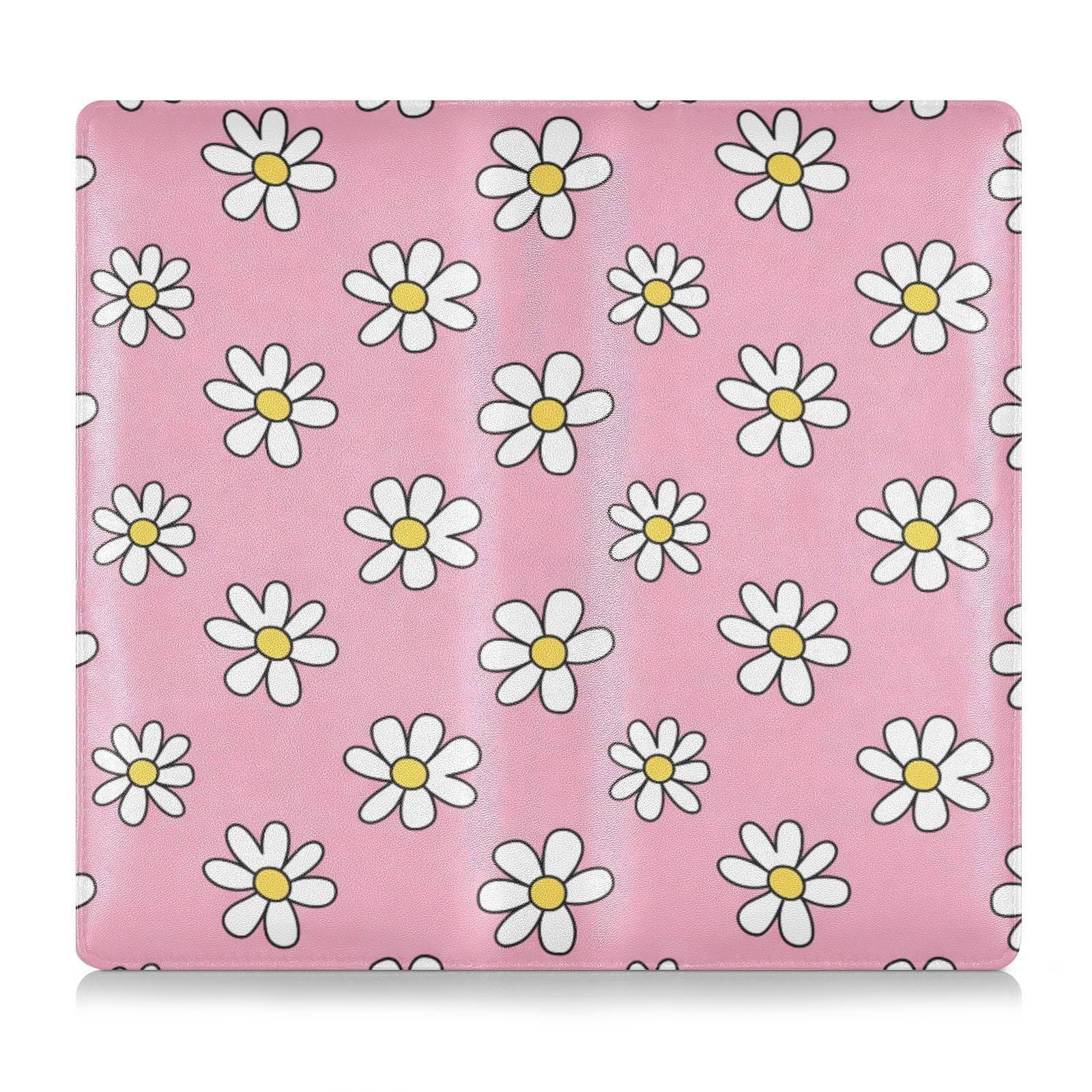 BURSTDDY Daisies Leather Car Registration and Insurance Holder,Registration and Insurance Card Holder Glove Box Car Organizer Car Document Holder for Cards, Driver License