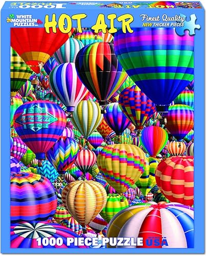White Mountain Puzzles Globos de aire caliente - Rompecabezas de 1000 piezas