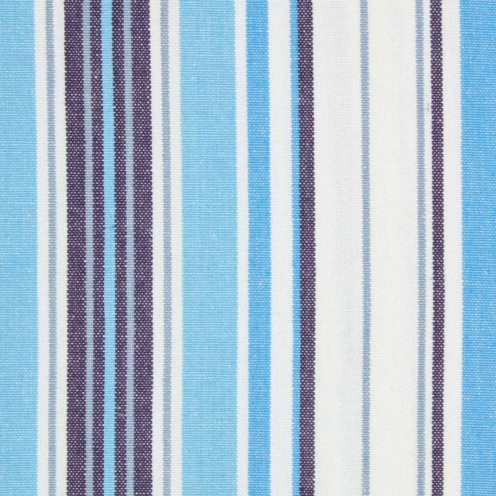 Homescapes - Coppia di tende pronte a righe della serie New England, 100% cotone, ad asole, cucite a mano, pesanti, non rugose, facili da mantenere, lavabili in casa, colore: Blu scuro 137 x 228 cm