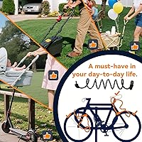 Vista 5 de SEPOX® 4Pcs Pack 6FT Extra Long Cable Combination Bike Locks, 4 Digits Retractable Security Lock, 12mm Heavy Duty Anti-Theft Cable for Bicycle