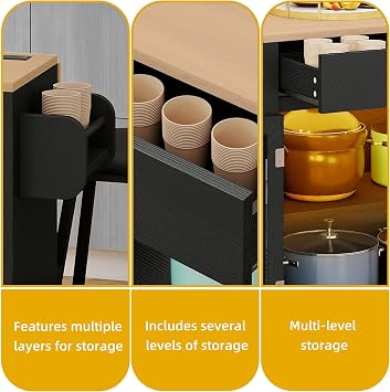 DWVO 37.5 Kitchen Island with Drop Leaf