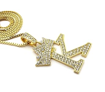 ミュージシャン CROWN NECKLACE GOLD harlembling-king-w-crown-hip-
