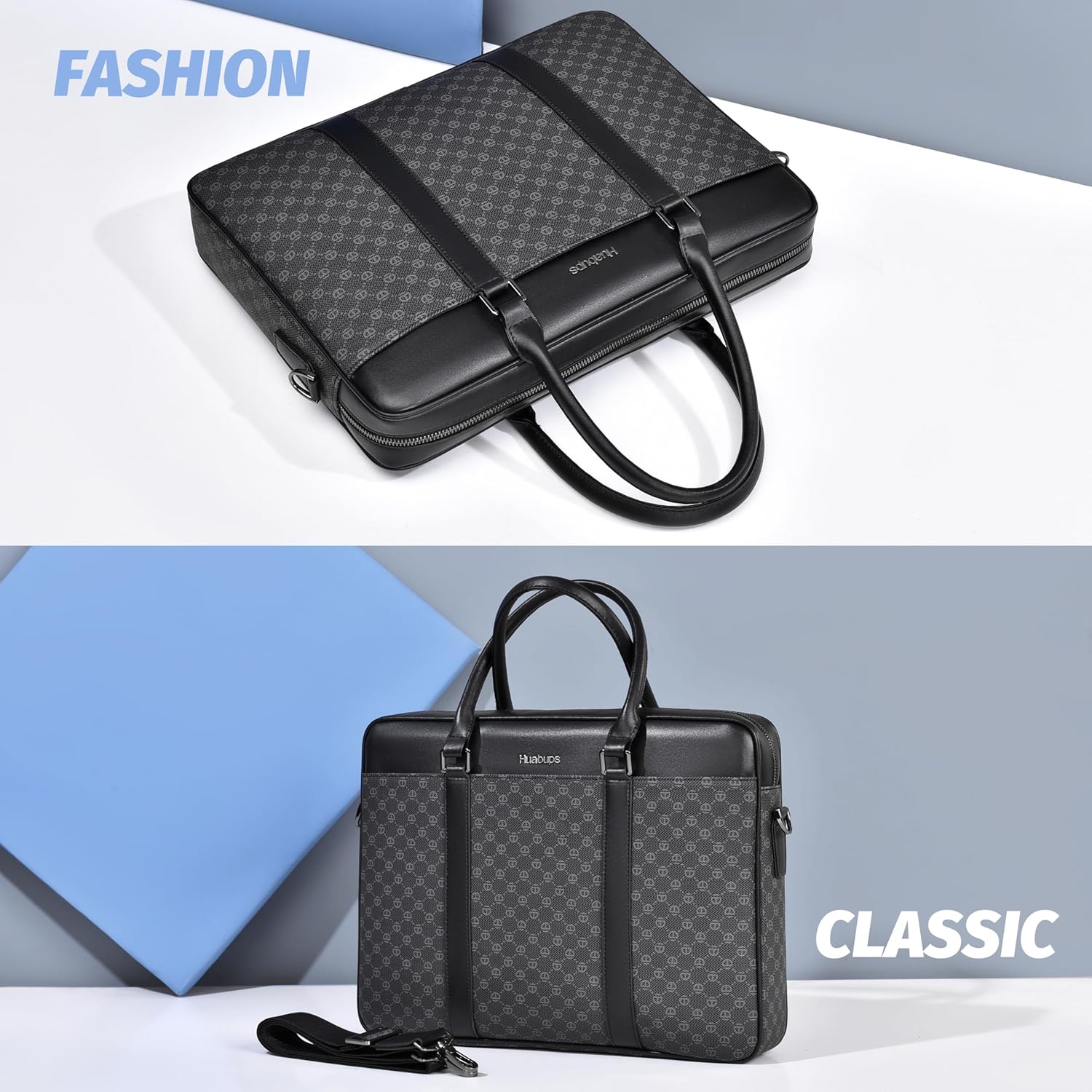 FSD. WG Business Bag Leather Messenger Bag Water Resistant Business Travel Briefcase Handbag Briefcase for Men - Image 3