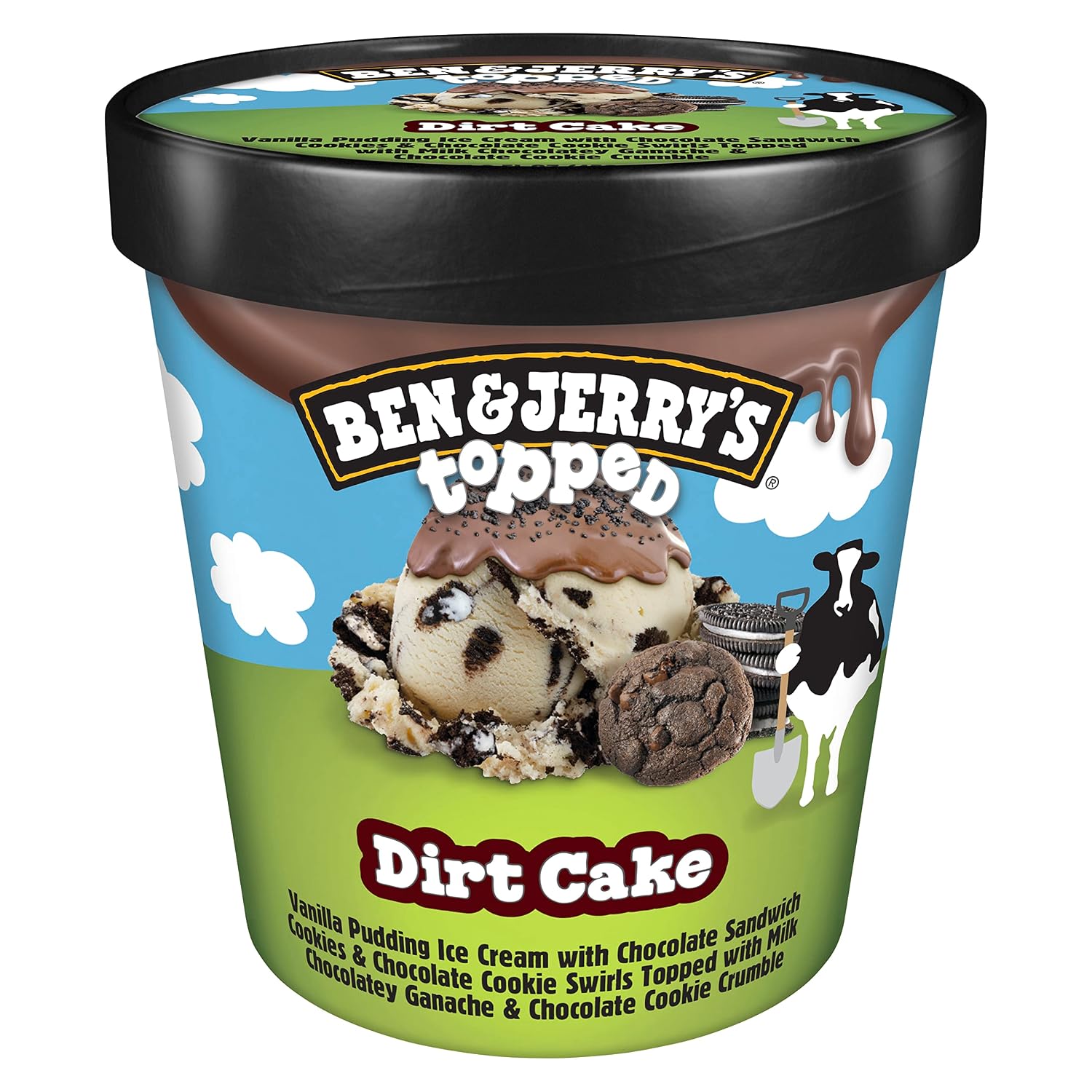Ben & Jerry's Ice Cream Dirt Cake Topped Non-GMO 15.2 oz