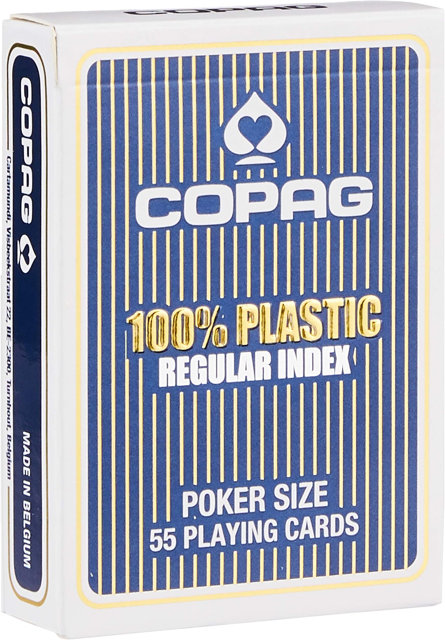 Poker Size Regular Face Playing Cards (Blue)