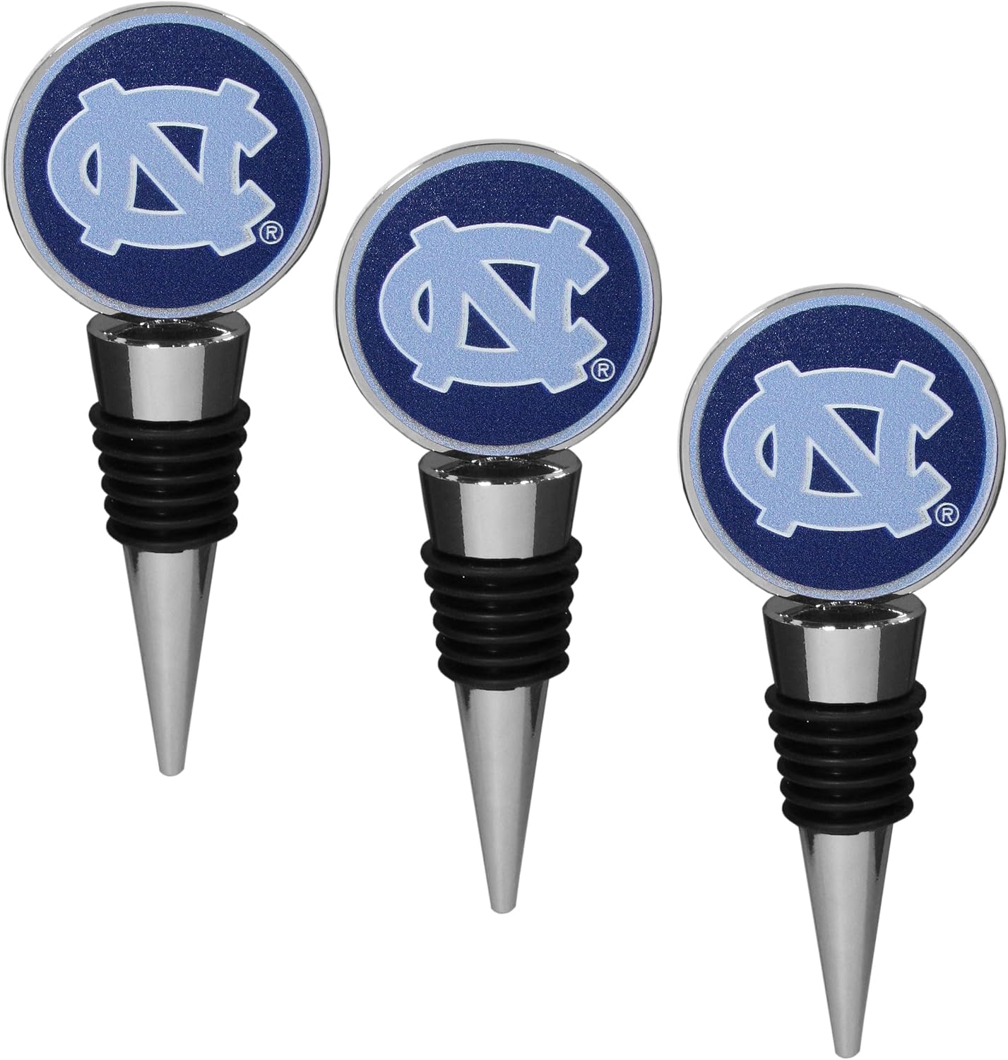 Siskiyou NCAA N. Carolina Tar Heels Wine Stopper 3 Pack
