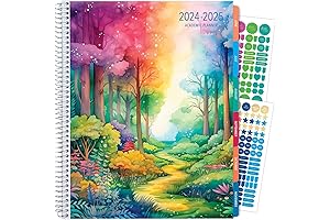 Laminated Rainbow Trail 2024-2025 Monthly & Weekly Year Planner (8.5" x 11")