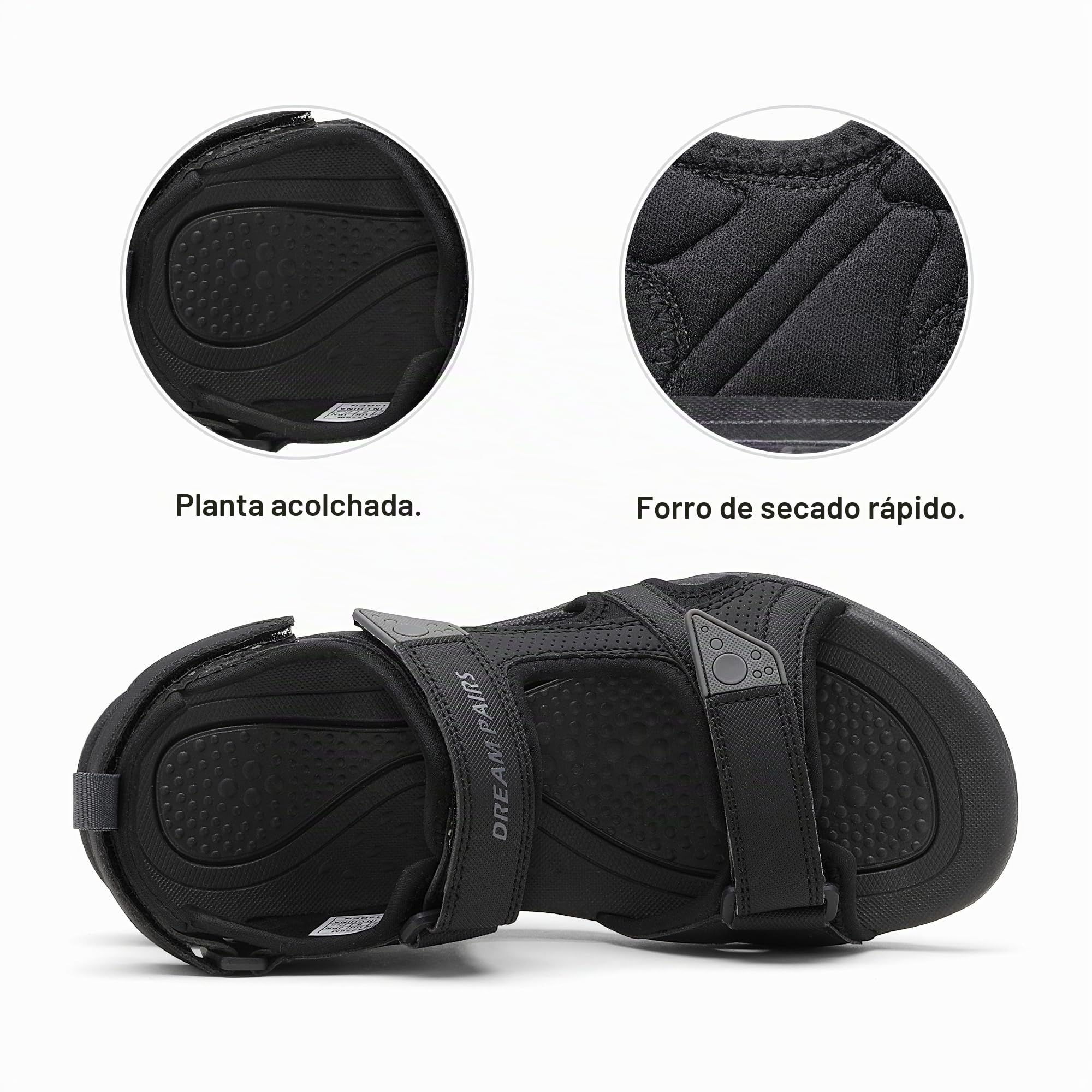 DREAM PAIRS Sandalias de hombre senderismo agua playa deportes al aire libre deportivo arco apoyo verano sandalias