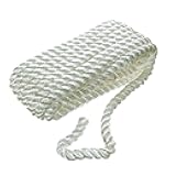 Seachoice 42511 Dock Rope for Boating - 3-Strand Twisted Nylon Dock Line, ⅜-Inch x 15 Feet, White