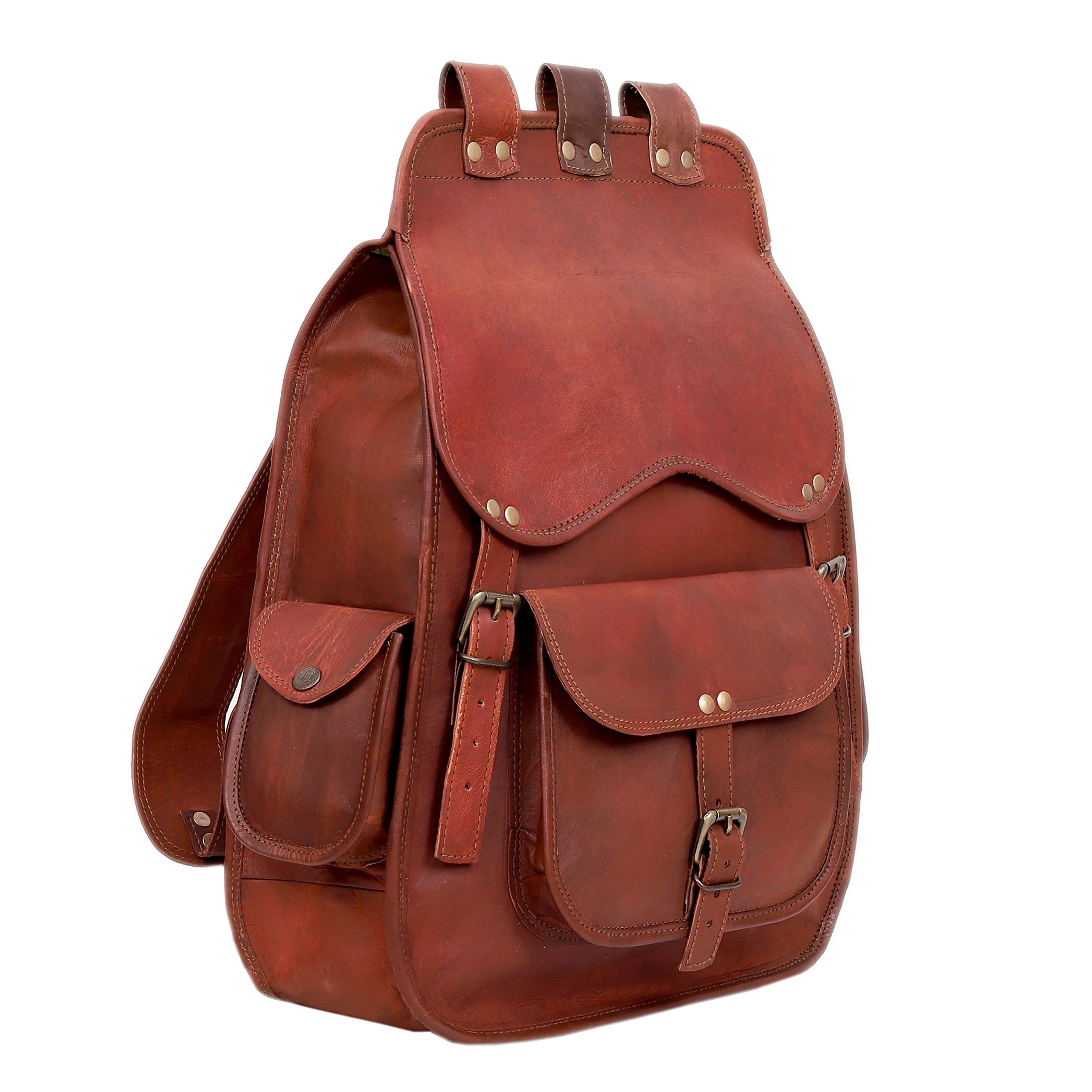 cueroLeather 20 Inch Backpack Rucksack Travel Laptop Large Backpack For Men And Women