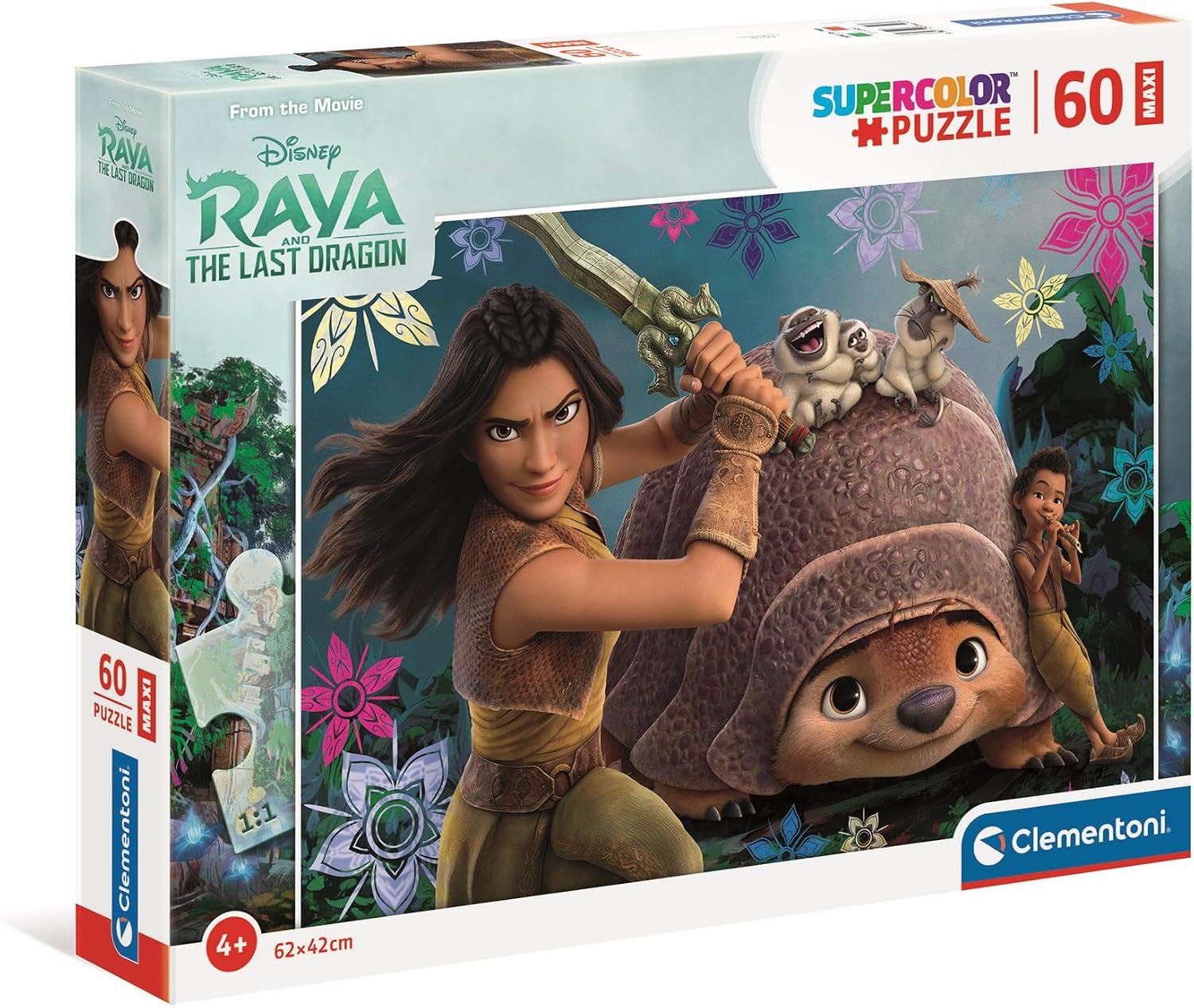 Amazon.com: Clementoni - 26459 - Supercolor Puzzle - Disney Raya - 60 ...