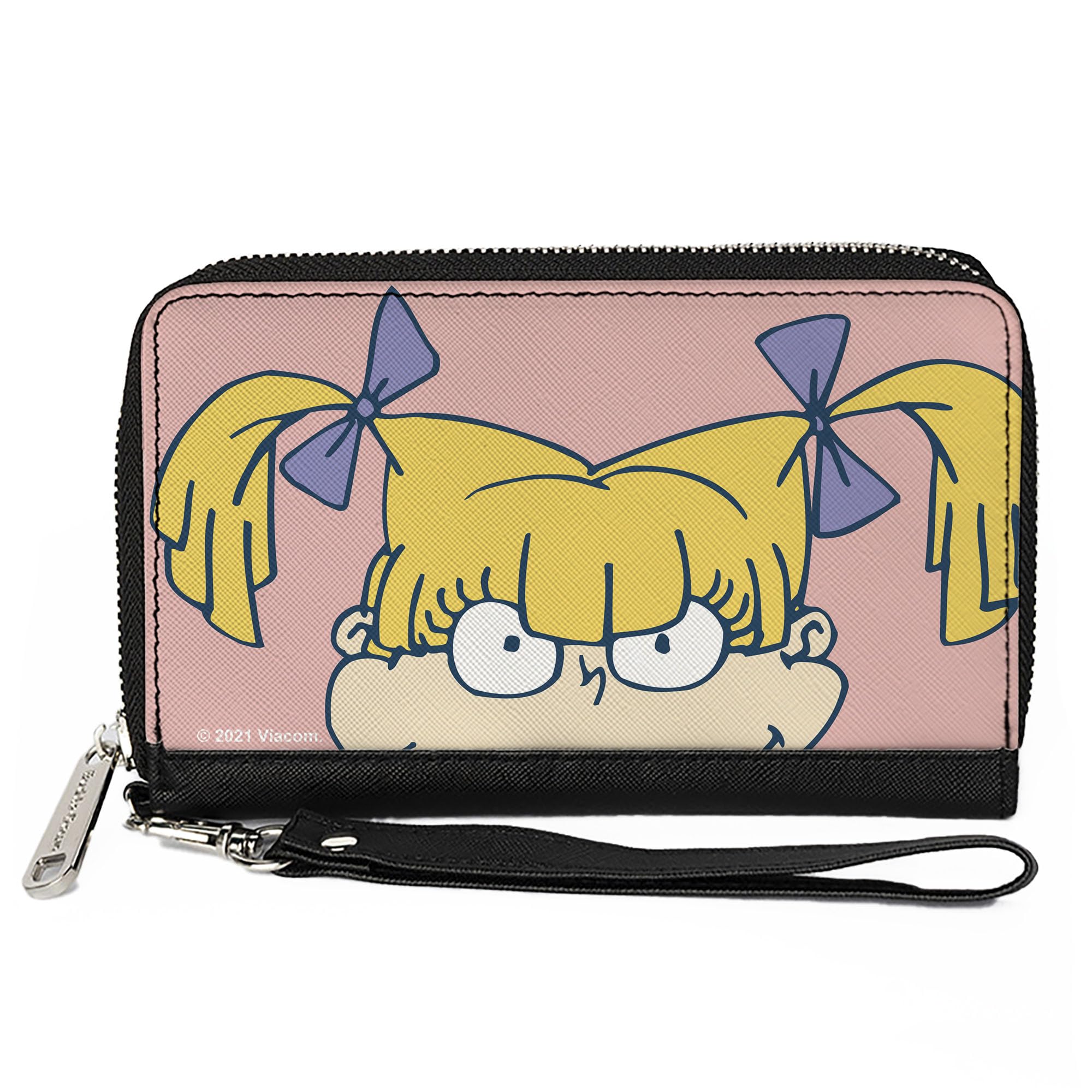 Buckle-Down Women's PU Zip Around Wallet Rectangle-Rugrats, 7.5"x4.5"