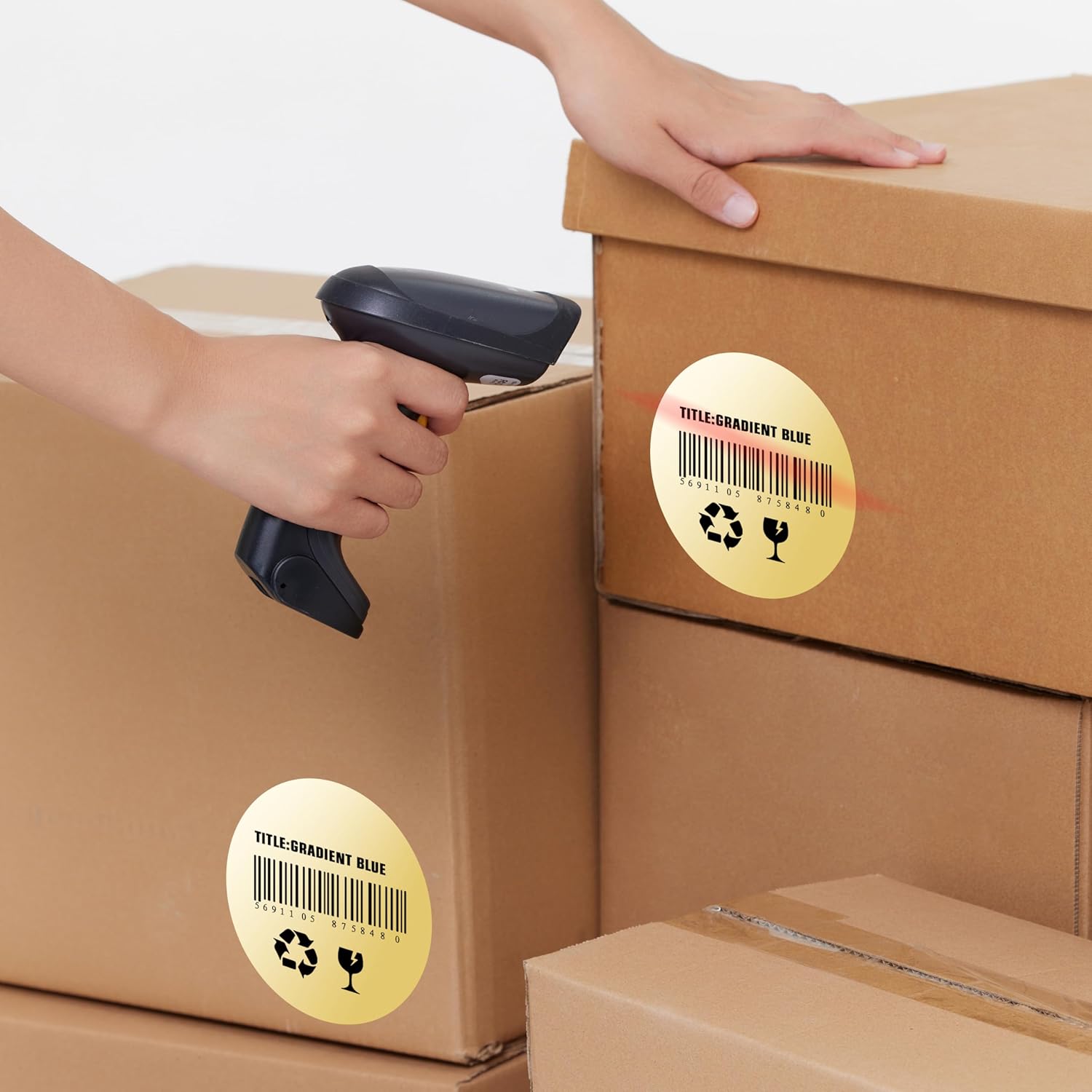 PARLAIM 3" Circle Thermal Labels,Gradual Change Dot Labels for Thermal Label Printer,Thermal Stickers Labels for Inventory,500PCS Round Color Coding Label with Perforation,Package Decoration (Brown) - Image 7