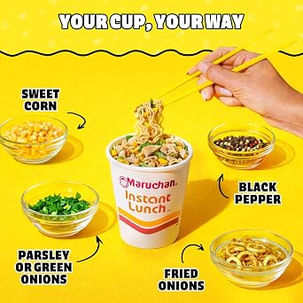 Maruchan Instant Lunch Ramen Noodles, Roast Chicken Flavor Japanese-Style Instant Noodle Soup, Easy Meal Ready in 3 Minutes 2.25 Oz. (12 Pack)