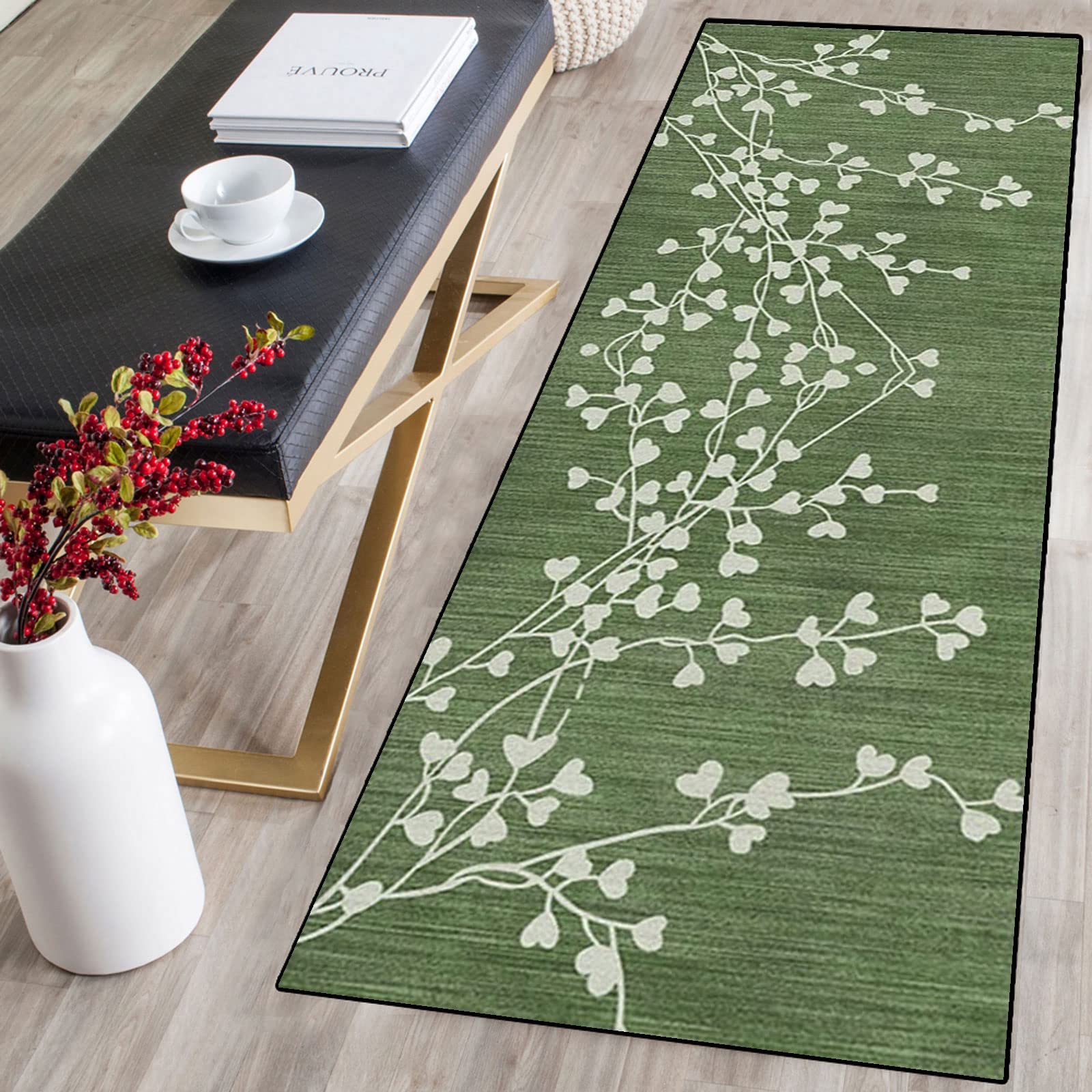 Tappeto Passatoia,Tappeto da Cucina Antiscivolo,Facile da Pulire,Superficie Morbida,Pelo Corto,Passatoia Camera Corridoio Salotto Moderno Design Innovativo Motivo Geometrico