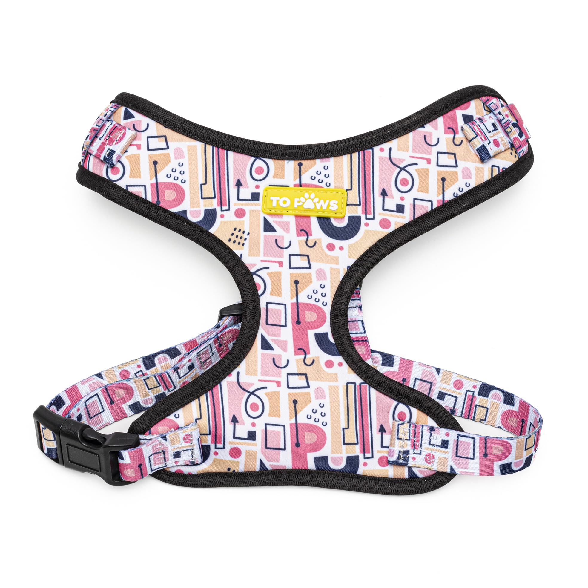 TO Paws Arnes Perro pequeño Mediano, de Seguridad para el Coche. Chaleco para Mascotas Ajustable, cómodo y Transpirable de Neopreno. Talla XS, (Abstracto)