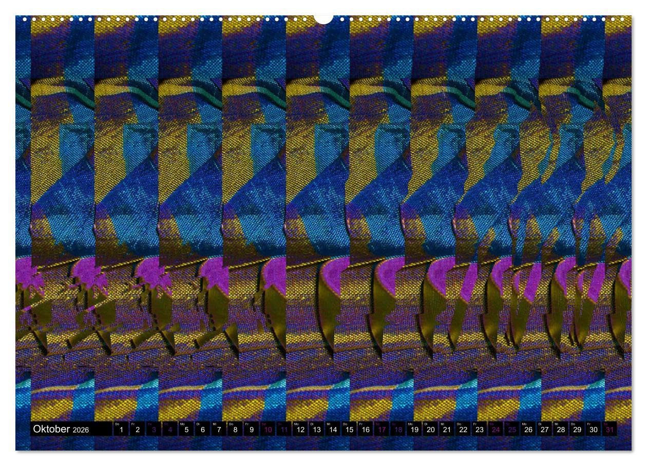 Magische Bilder - 3D Stereogramme (hochwertiger Premium Wandkalender 2026 DIN A2 quer), Kunstdruck in Hochglanz: Fantastische dreidimensionale Raumbilder (CALVENDO Spass)