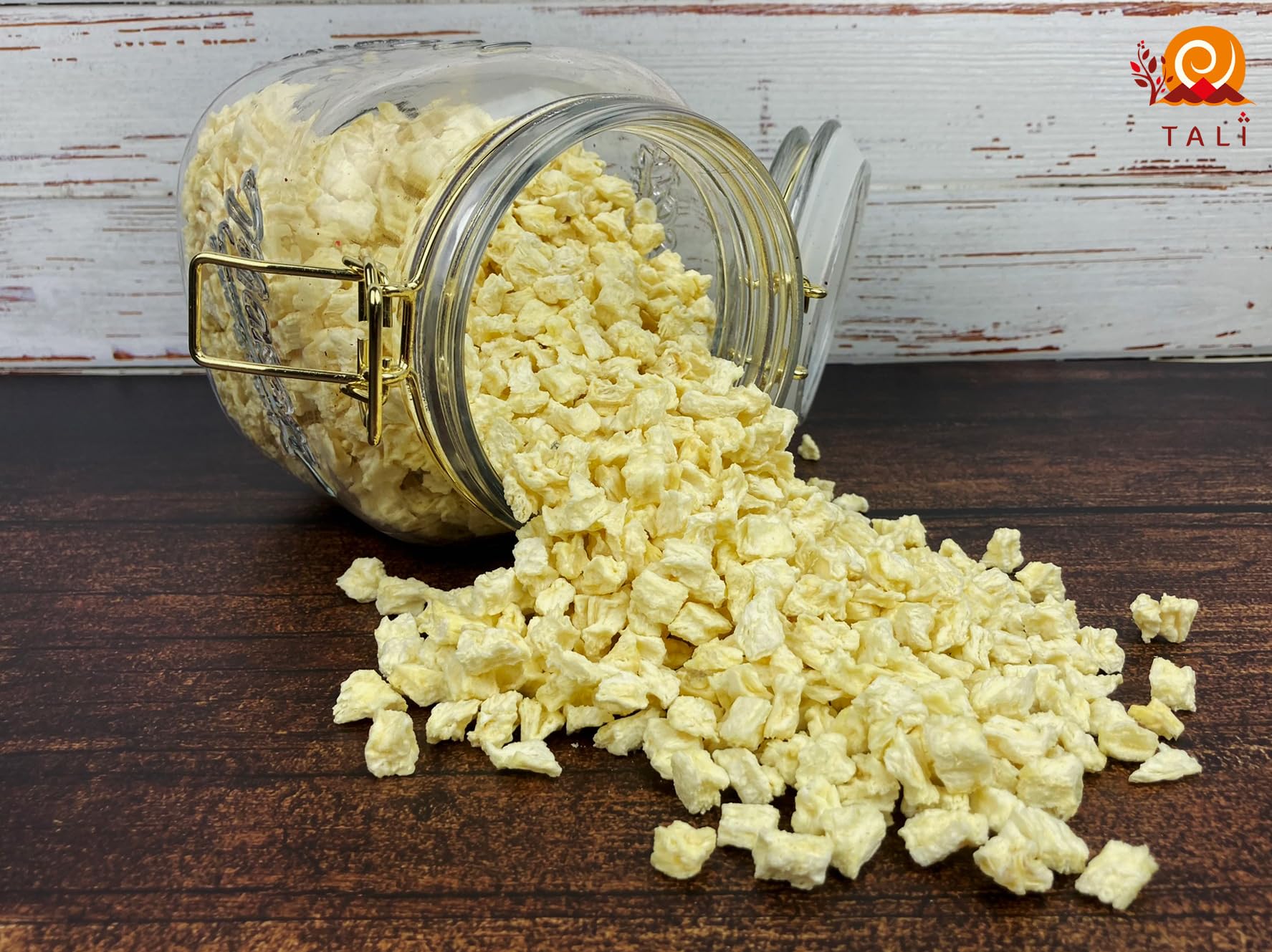 TALI Ananasstücke gefriergetrocknet 1 kg | Größe: 2-10 mm