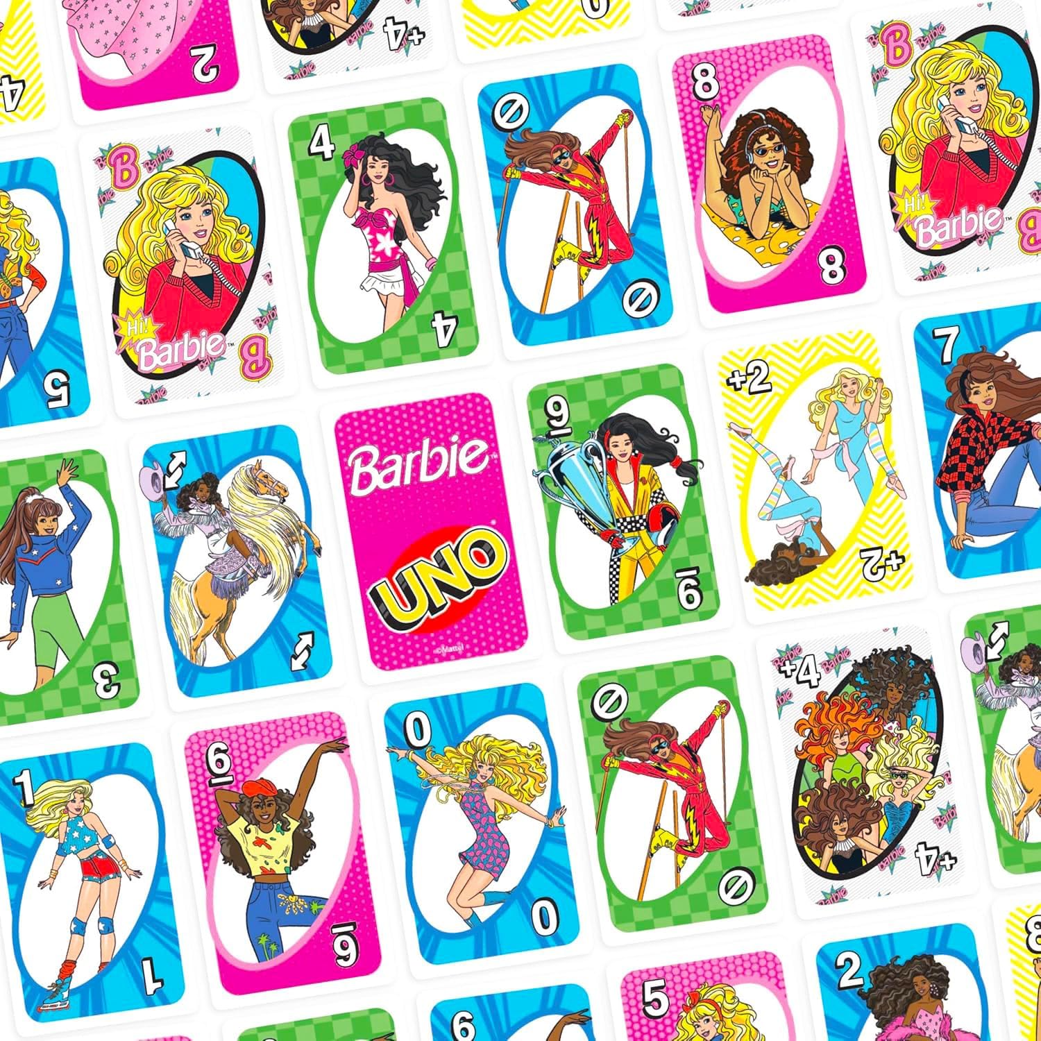 Mattel UNO Cards for Girls Set - Bundle with Disney Princess, Stitch, Barbie UNO Cards for Kids Plus Stickers | Disney Princess, Stitch, Barbie Activities for Kids, Family Game Night image 4