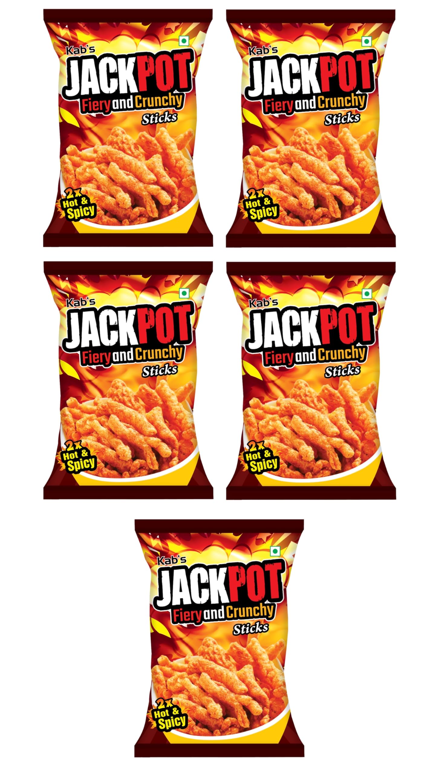 Kab's Jackpot Fiery and Crunchy Sticks, 2.82 oz ℮ 80 gm (Pack of 5)-image-26