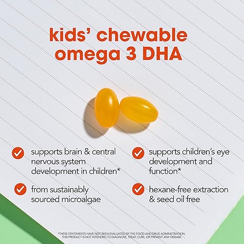 Miniatura 5 de I'm Nutrients DHA cerebral  Suplemento de algas Omega 3 para niños  Apoya el desarrollo cerebral  Promueve la función ocular saludable  Sabor