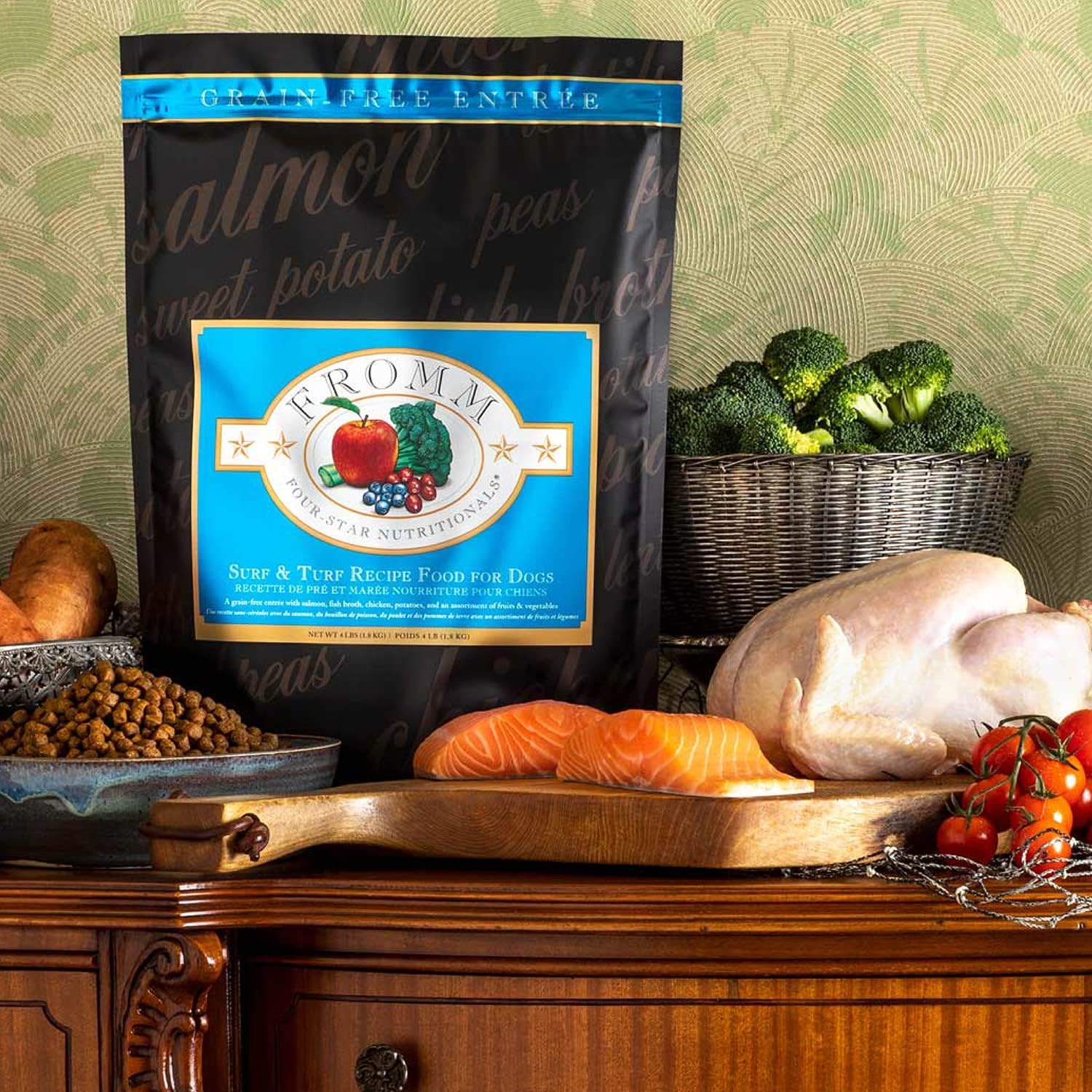 Fromm Four-Star Nutritionals Surf & Turf Dog Food - Premium Dry Dog Food - Salmon Recipe - 26 lb