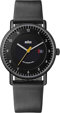 Braun Mens 3-Hand with Solar Powered Date Analogue Quartz Watch, 40mm Stainless Steel Case