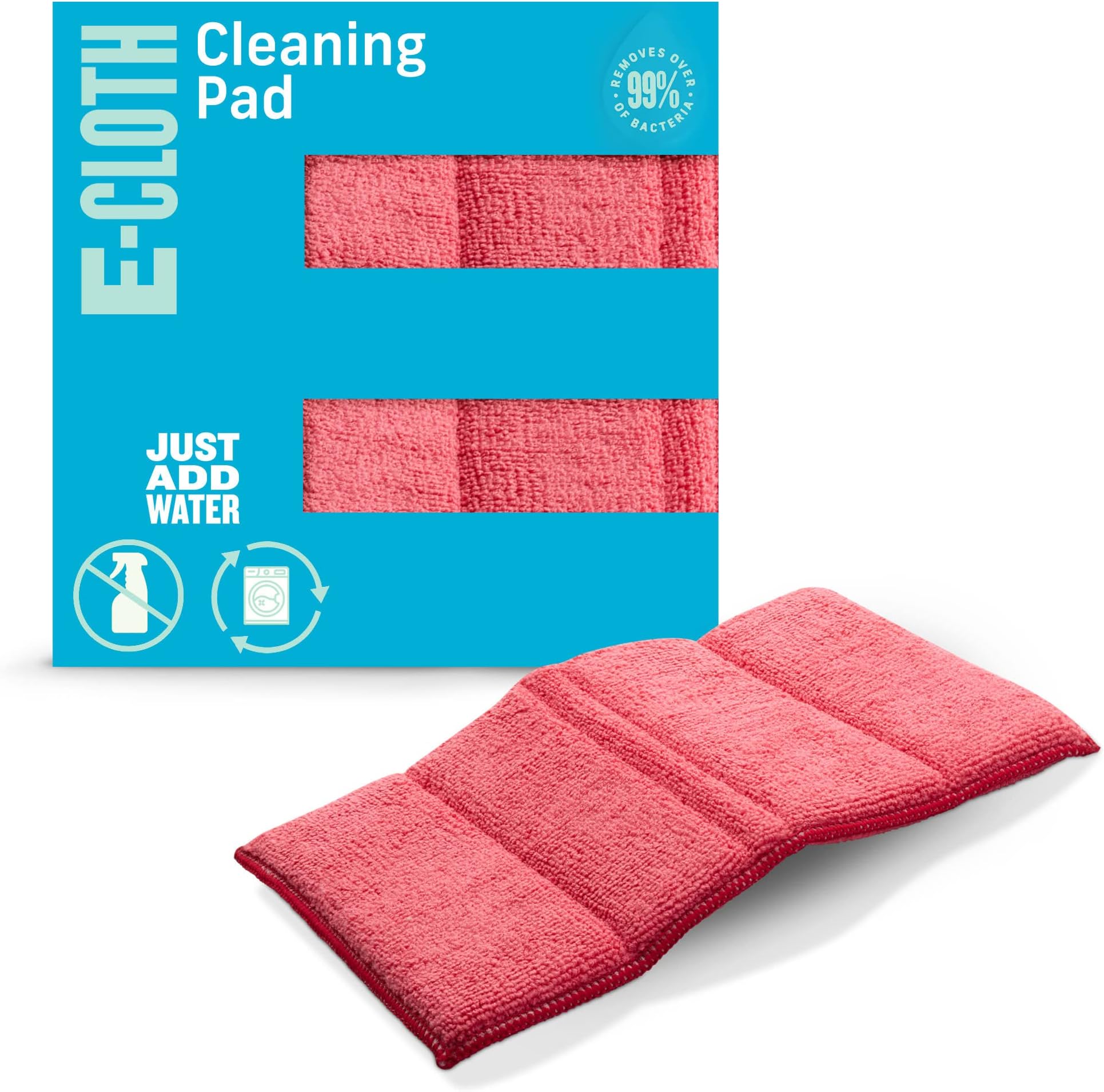 E-Cloth Cleaning Pad Microfiber Cloth, Red