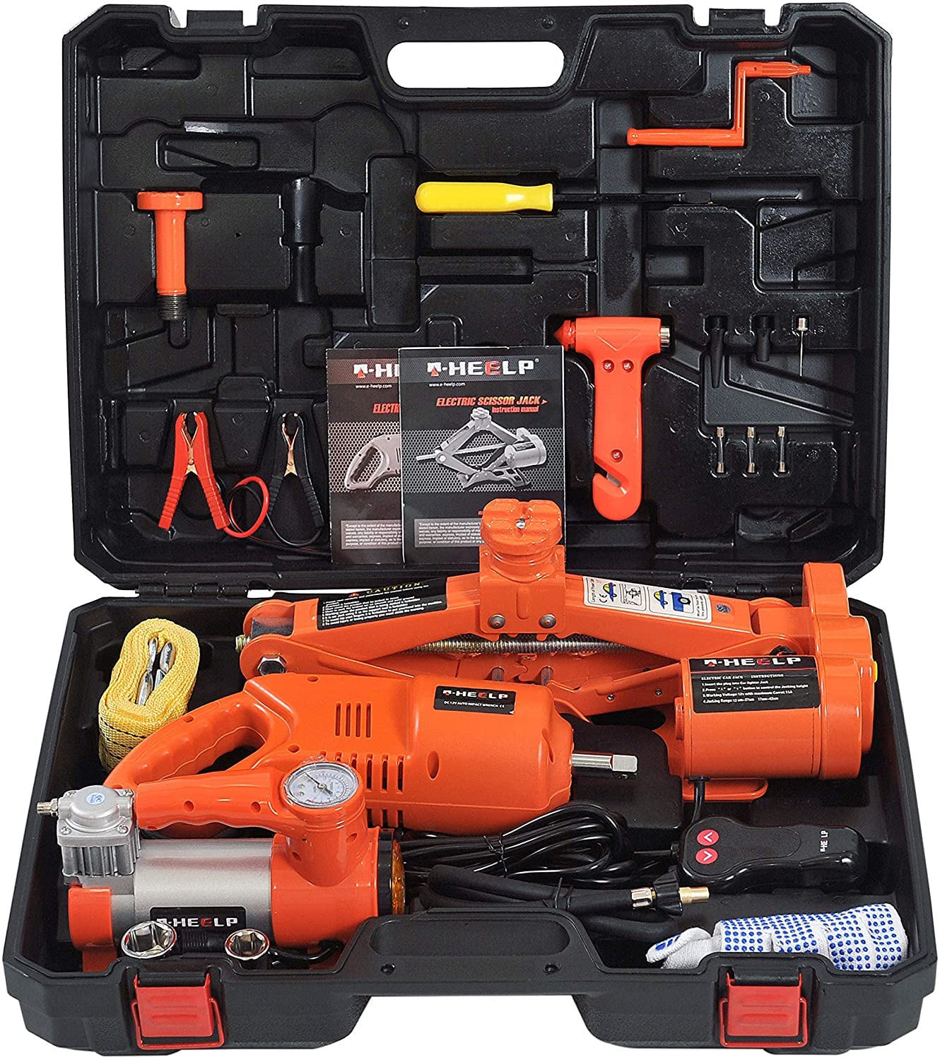 Buy EHEELP ZS3SJTBC Electric Car Jack Kit 3 Ton(6,600lb) 12V Scissor