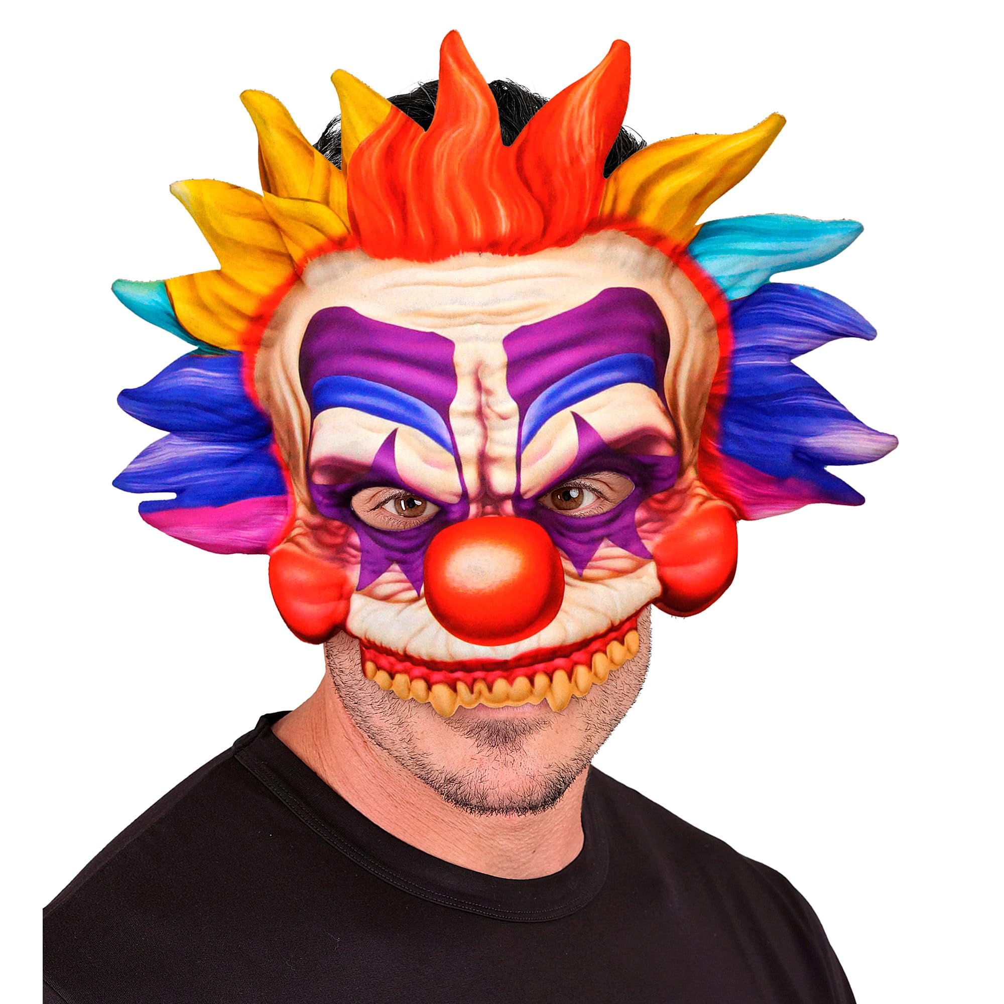 W WIDMANN MILANO Party Fashion - Mask Killer Clown Chinless Eye Mask Crazy Fun Maker Accessory Halloween Carnival - Image 3