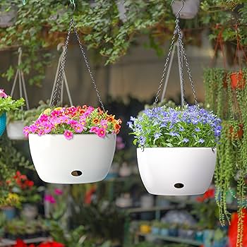 Amazon | T4U 20cm 植木鉢 ハンギングバスケット 吊り鉢 ハンギング