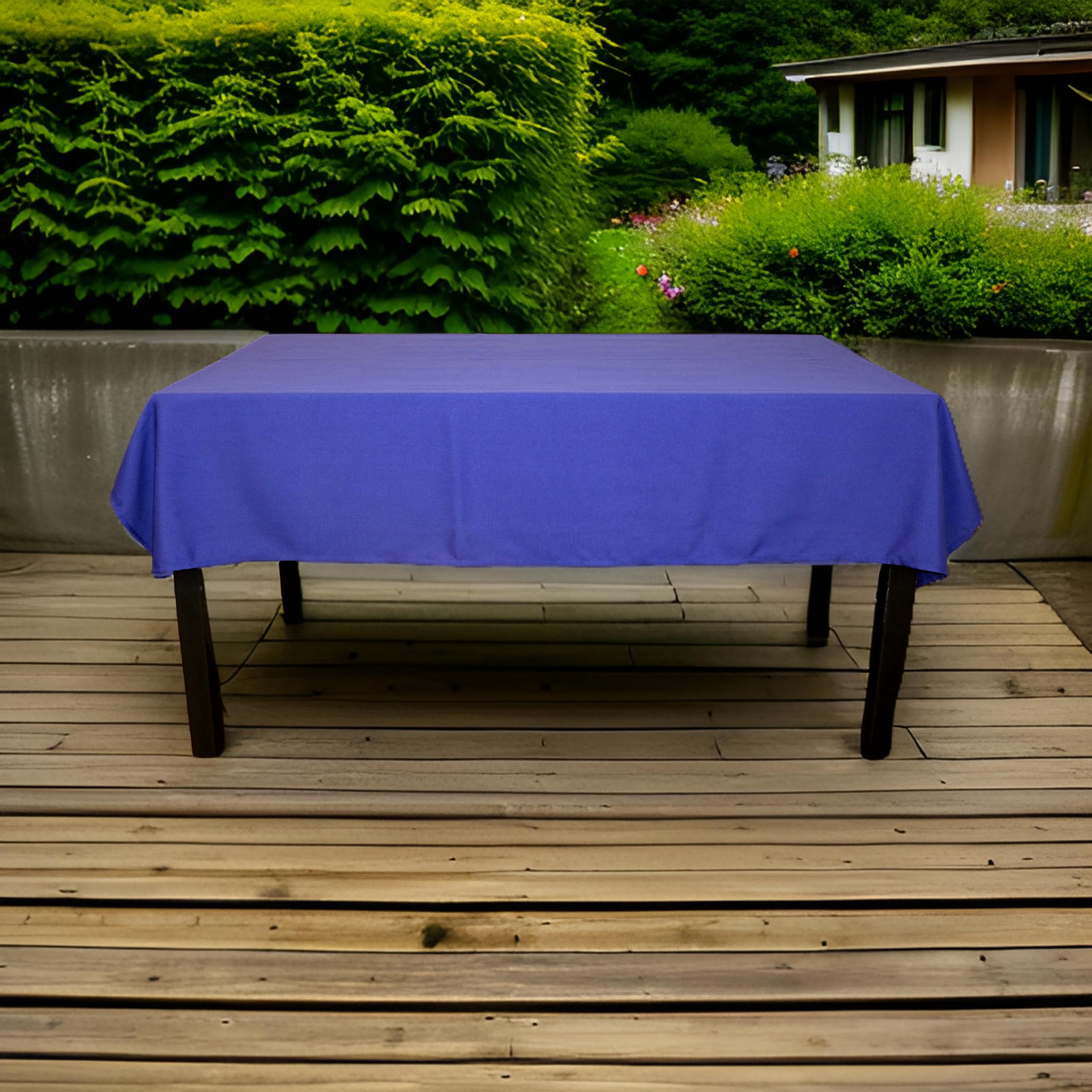 Vico Casa® Tovaglia antimacchia 140x320cm per tavolo cucina, salotto/Copritavolo resistente alle macchie, in poliestere (Blue Navy)