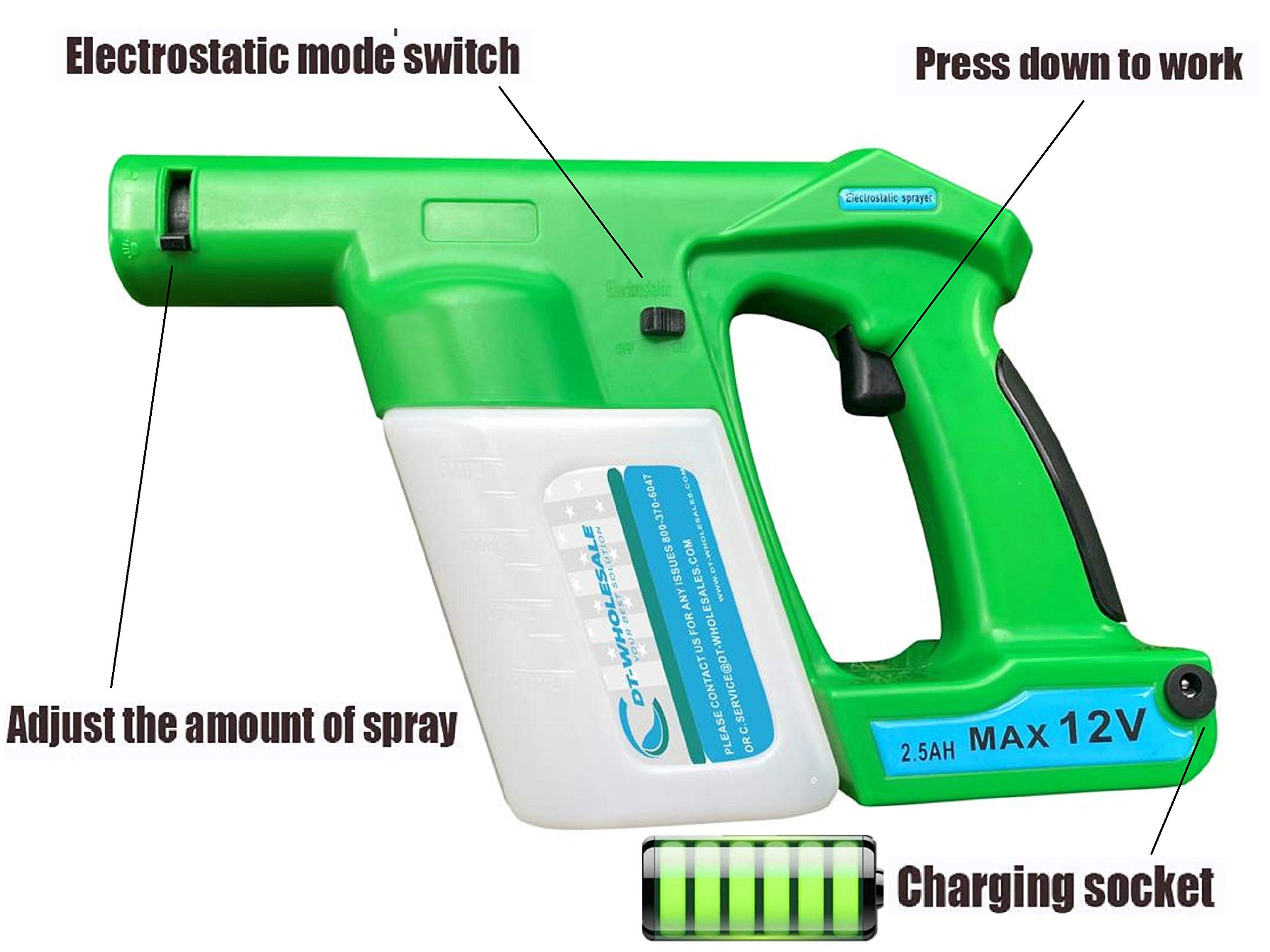 Spray Gun Intelligent Fogger Machine Electrostatic 360 Cover Cordless
