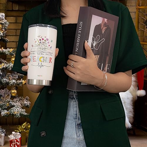 Miniatura 2 de NAZENTI Regalos para profesores, regalos para profesores para Navidad, vaso para profesores de 20 onzas, regalos de cumpleaños para profesores,